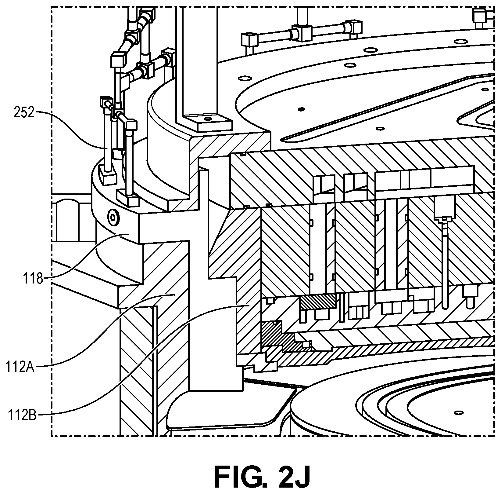 Patent US12437973 Figure 12 – Plasma chamber with multiphase rotating independent gas cross-flow with reduced volume and dual VHF