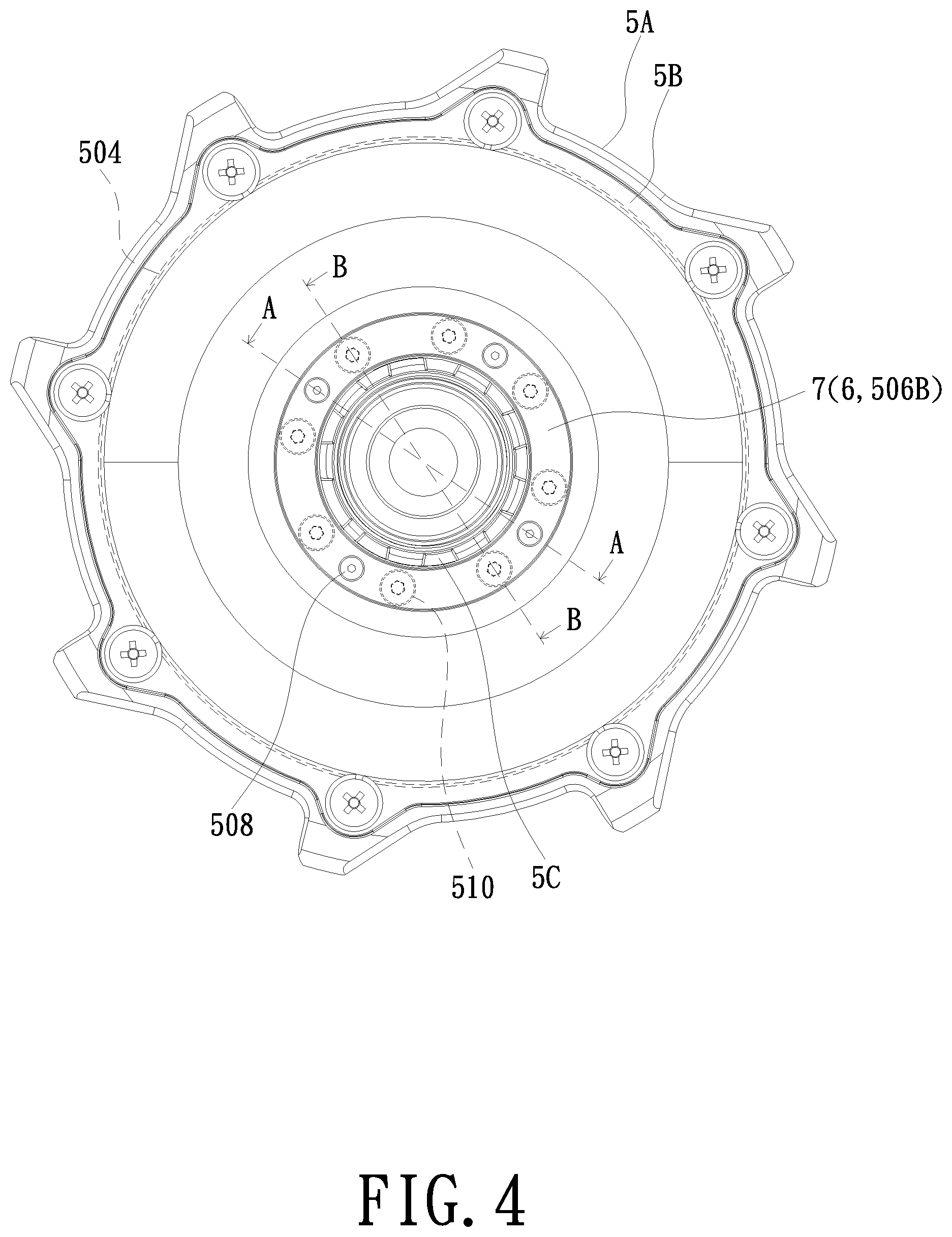 Patent US12445008 Figure 5 – Hub motor
