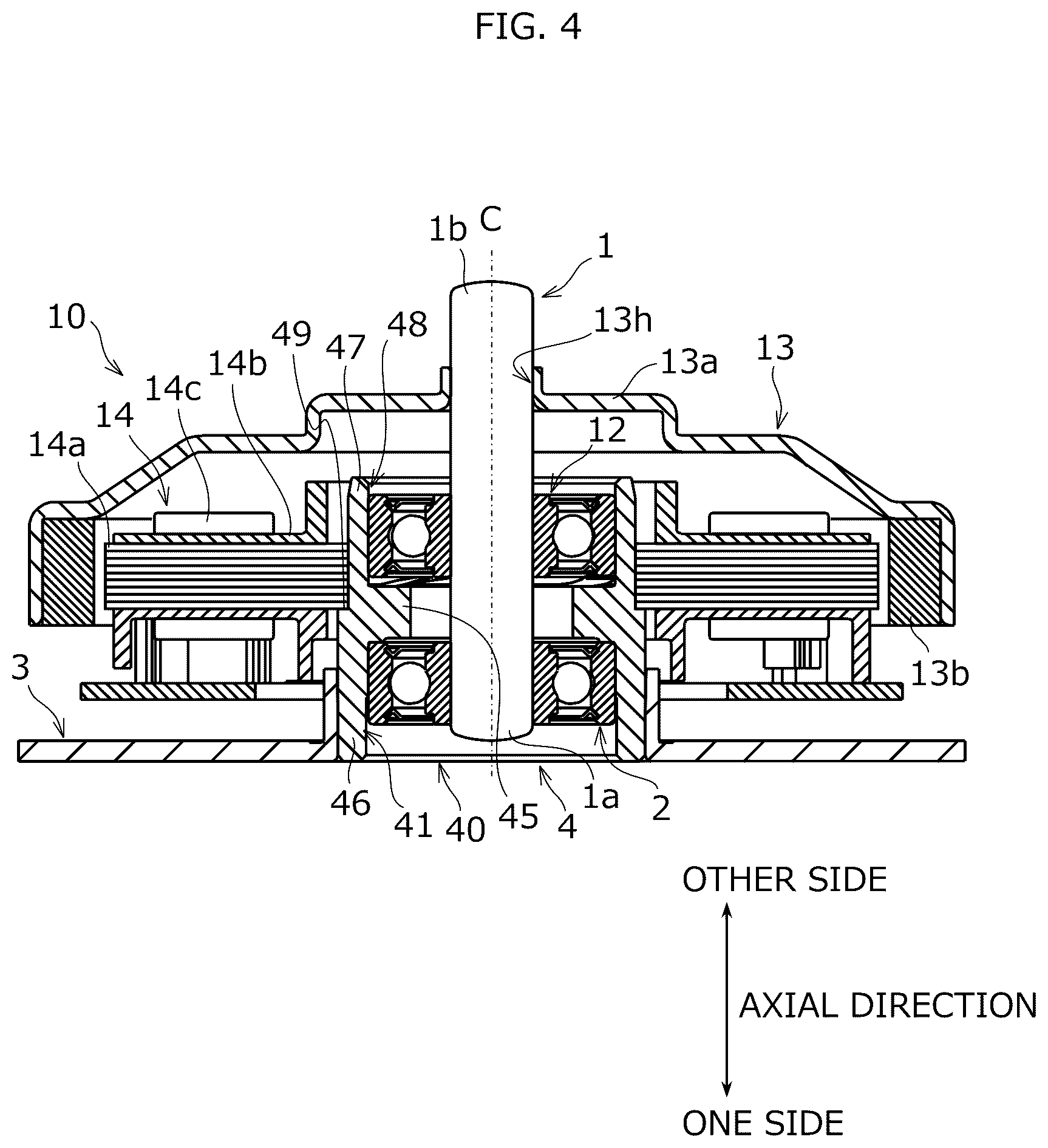 Patent US12445010 Figure 4 – Ball bearing holding structure and fan motor
