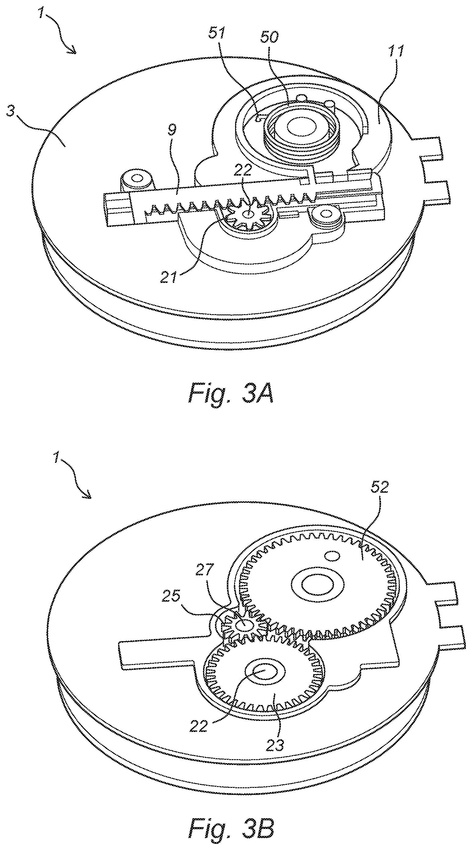 Patent US12445012 Figure 3 – Microgenerator provided with a clutch system, stand-alone electric device provided with an integrated microgenerator