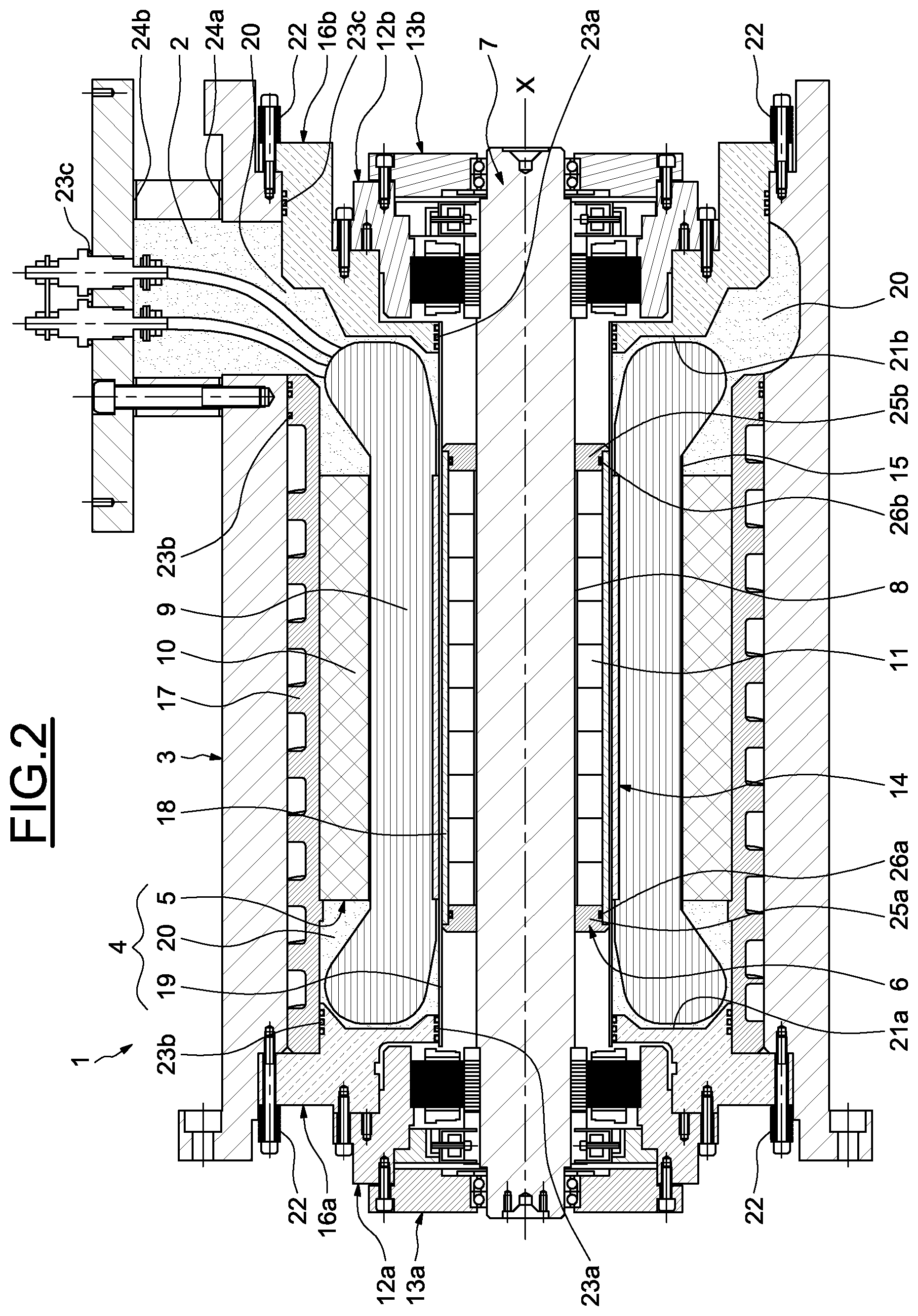 Patent US12445015 Figure 2 – Rotary electrical machine and stator assembly for such machine