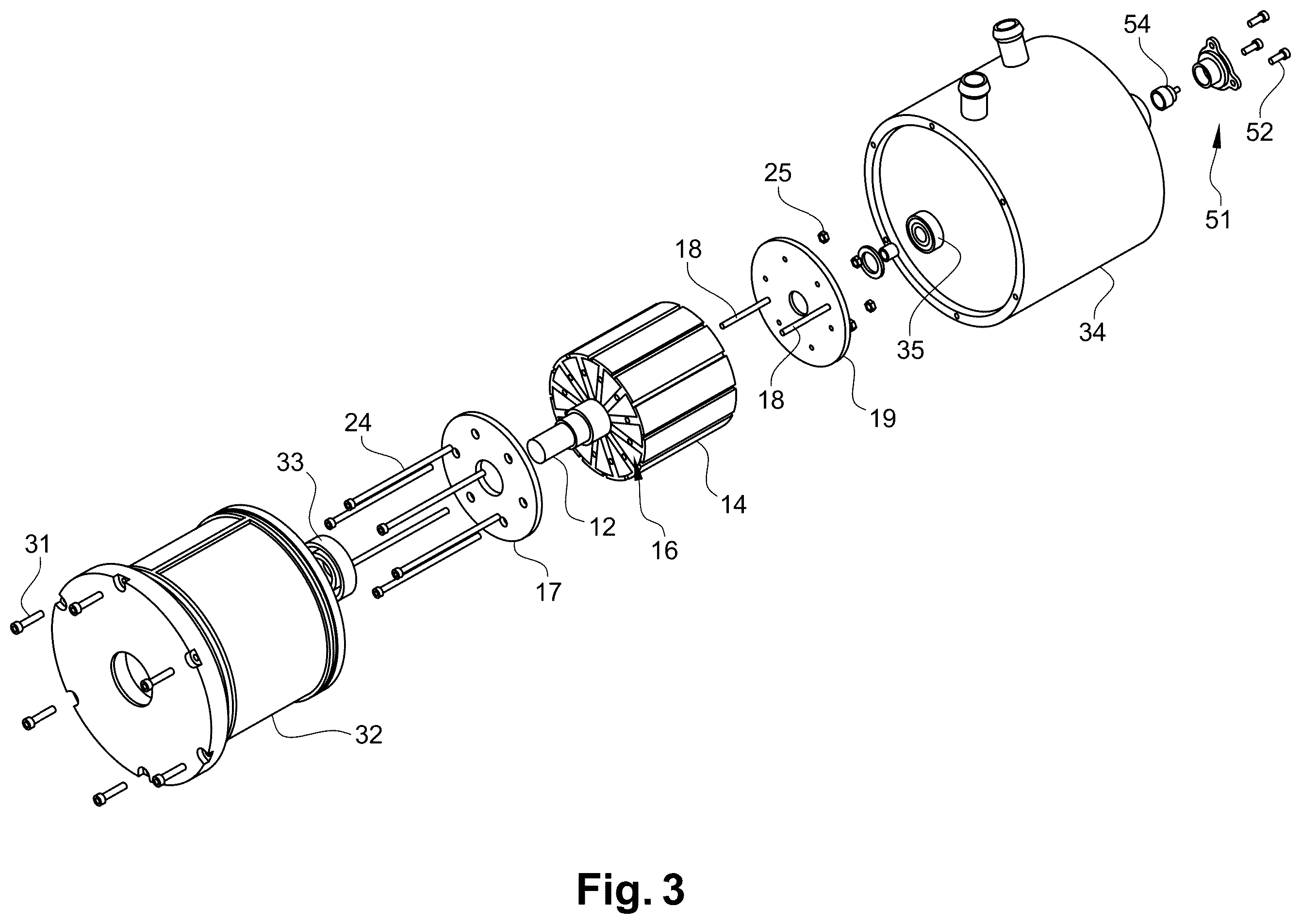 Patent US12445018 Figure 2 – Rotor for electric motor equipped with an electronic circuit