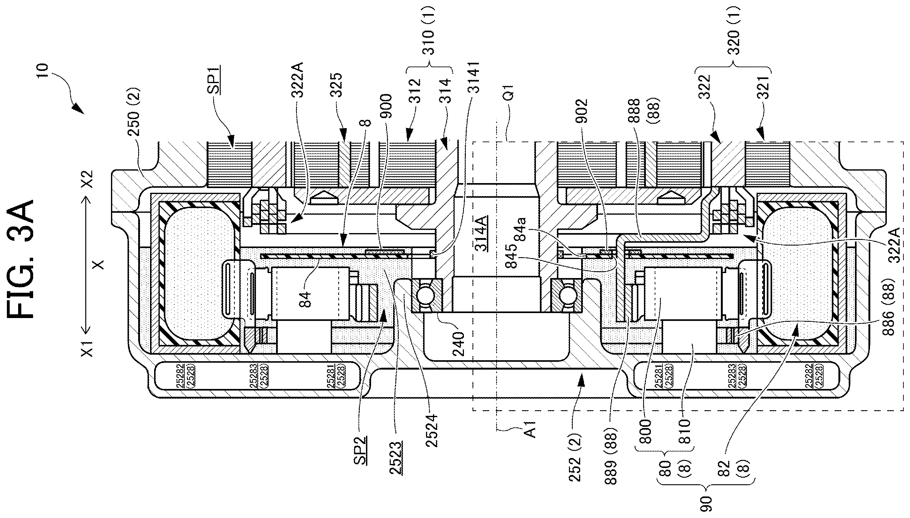 Patent US12445021 Figure 3 – Inverter-integrated rotating electrical machine that efficiently cools a smoothing capacitor