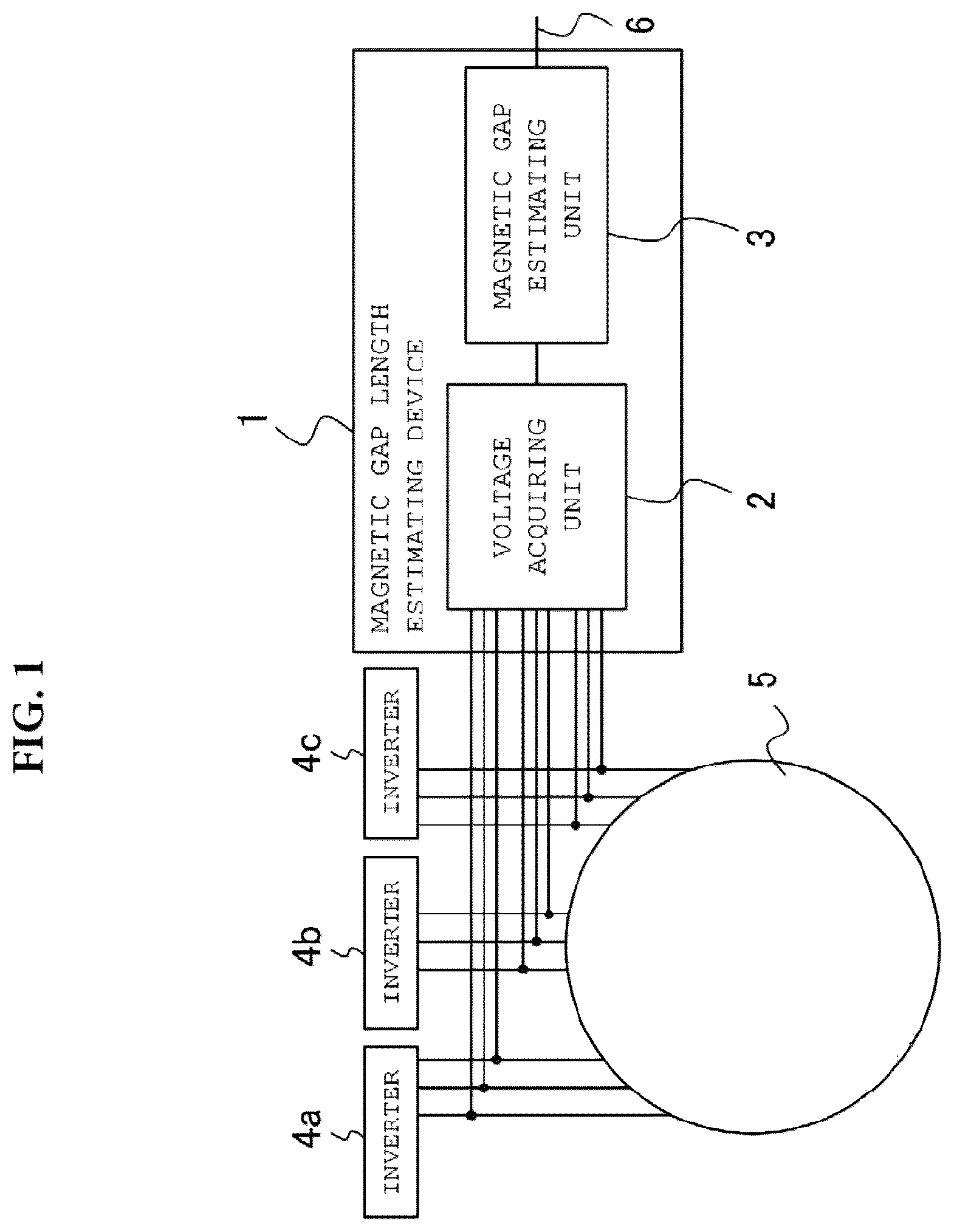 Patent US12445023 Figure 1 – Magnetic gap length estimating device, magnetic gap length estimating method, and driving device for rotating electric machine