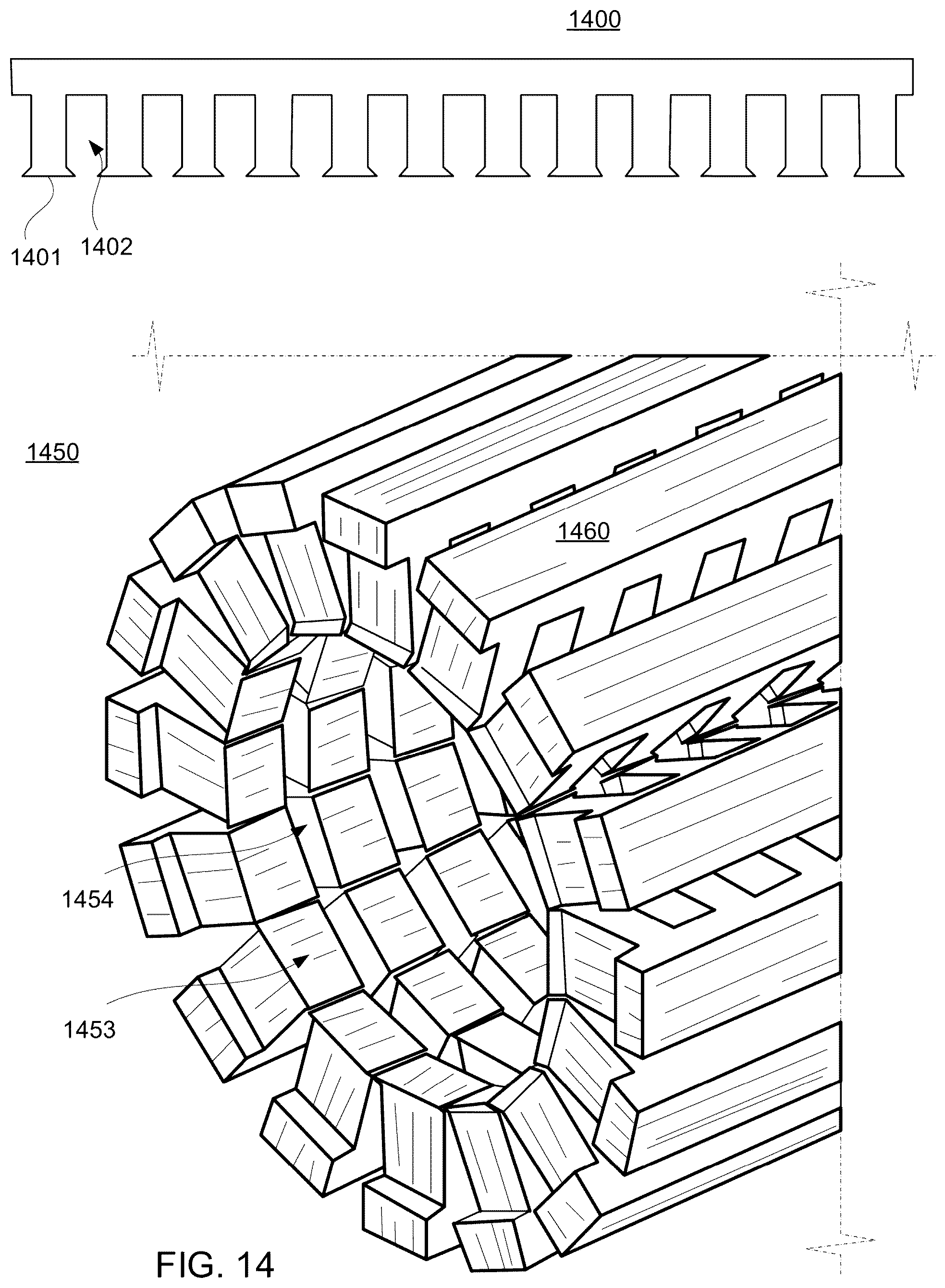 Patent US12445029 Figure 7 – Linear electromagnetic machine with a stator having stator teeth arranged to provide an anti-clocking force