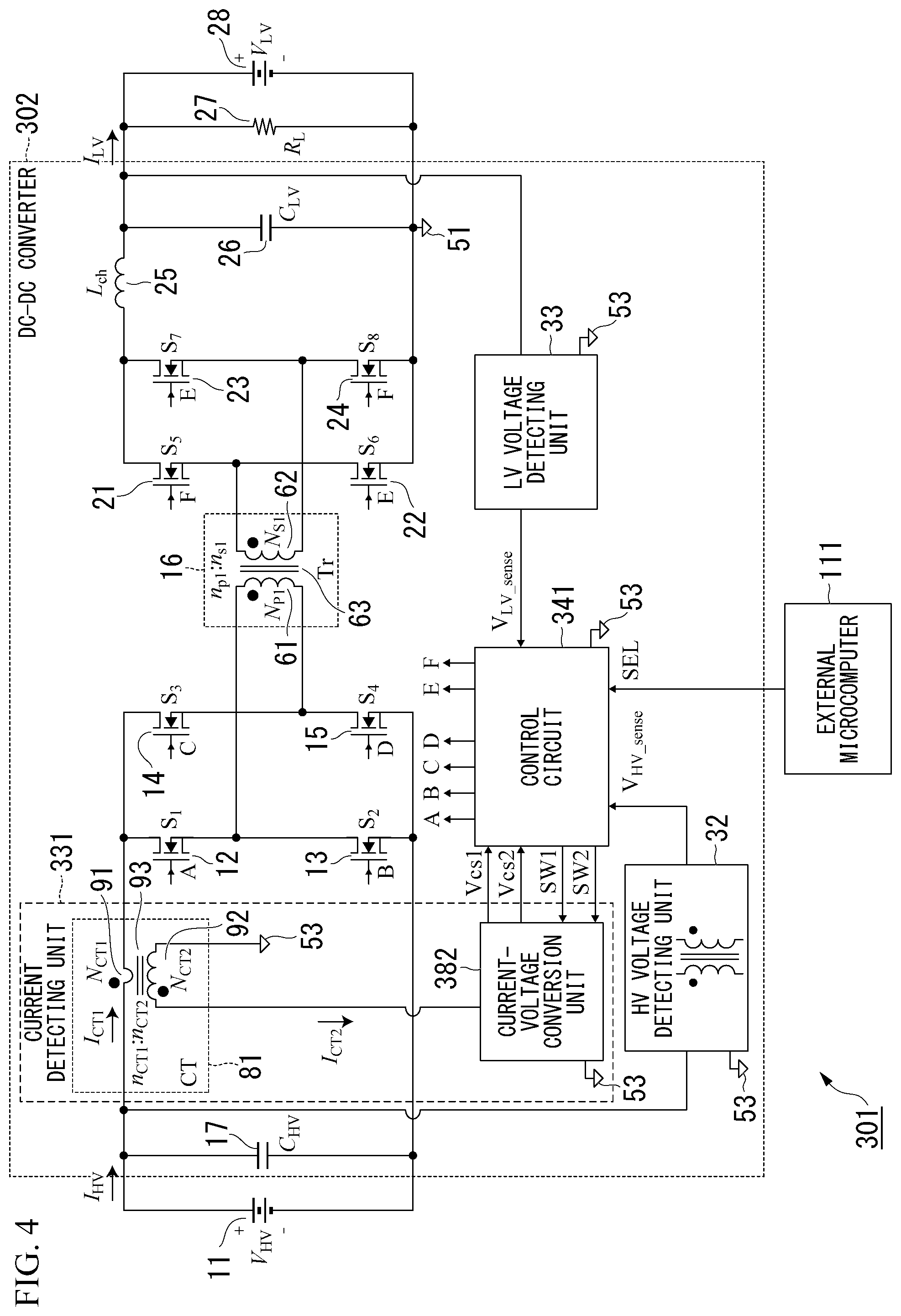 Patent US12445032 Figure 4 – Current detection circuit, power conversion device, and power system