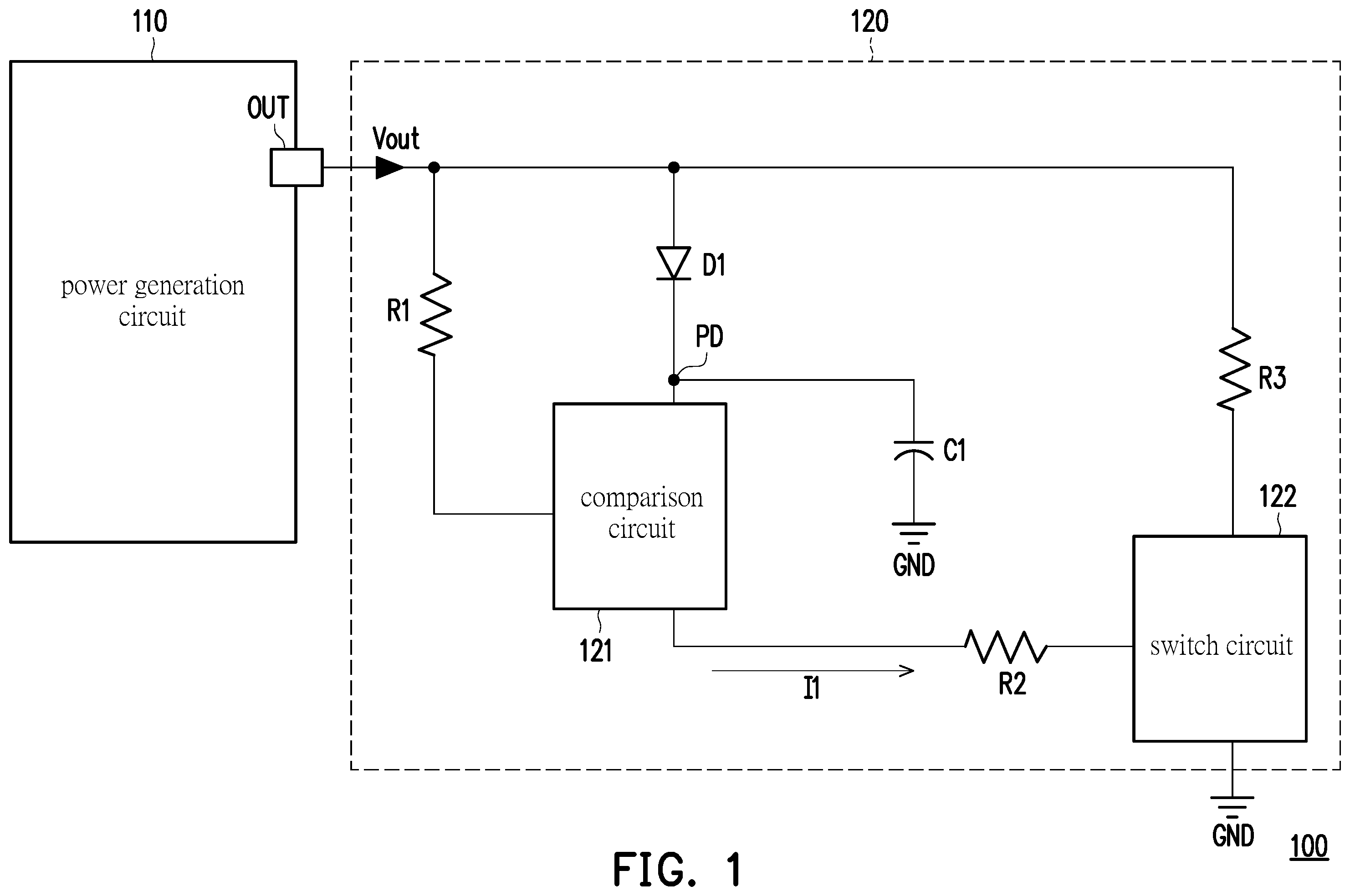Patent US12445034 Figure 1 – Power supply system and operating method thereof