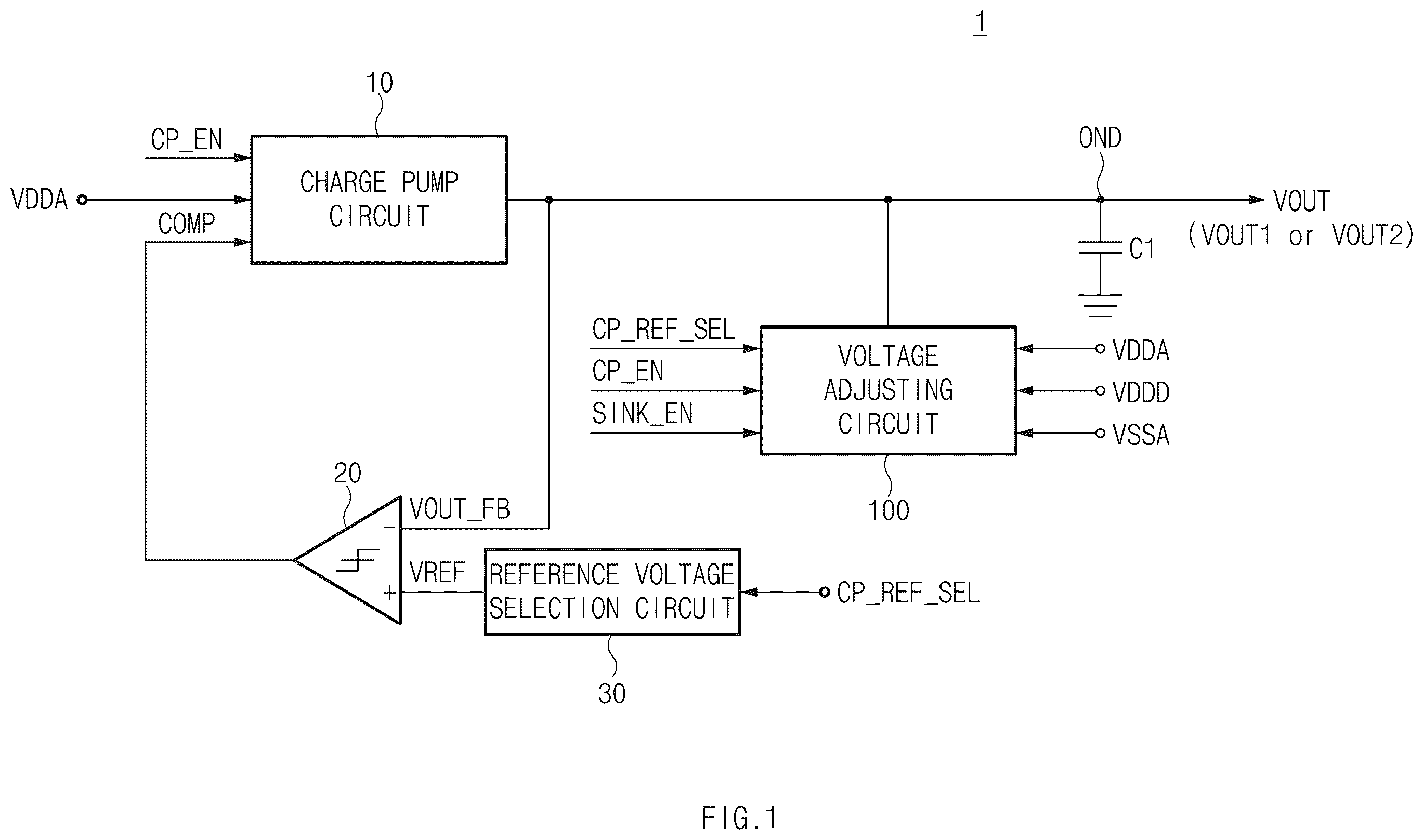 Patent US12445051 Figure 1 – Voltage providing circuit