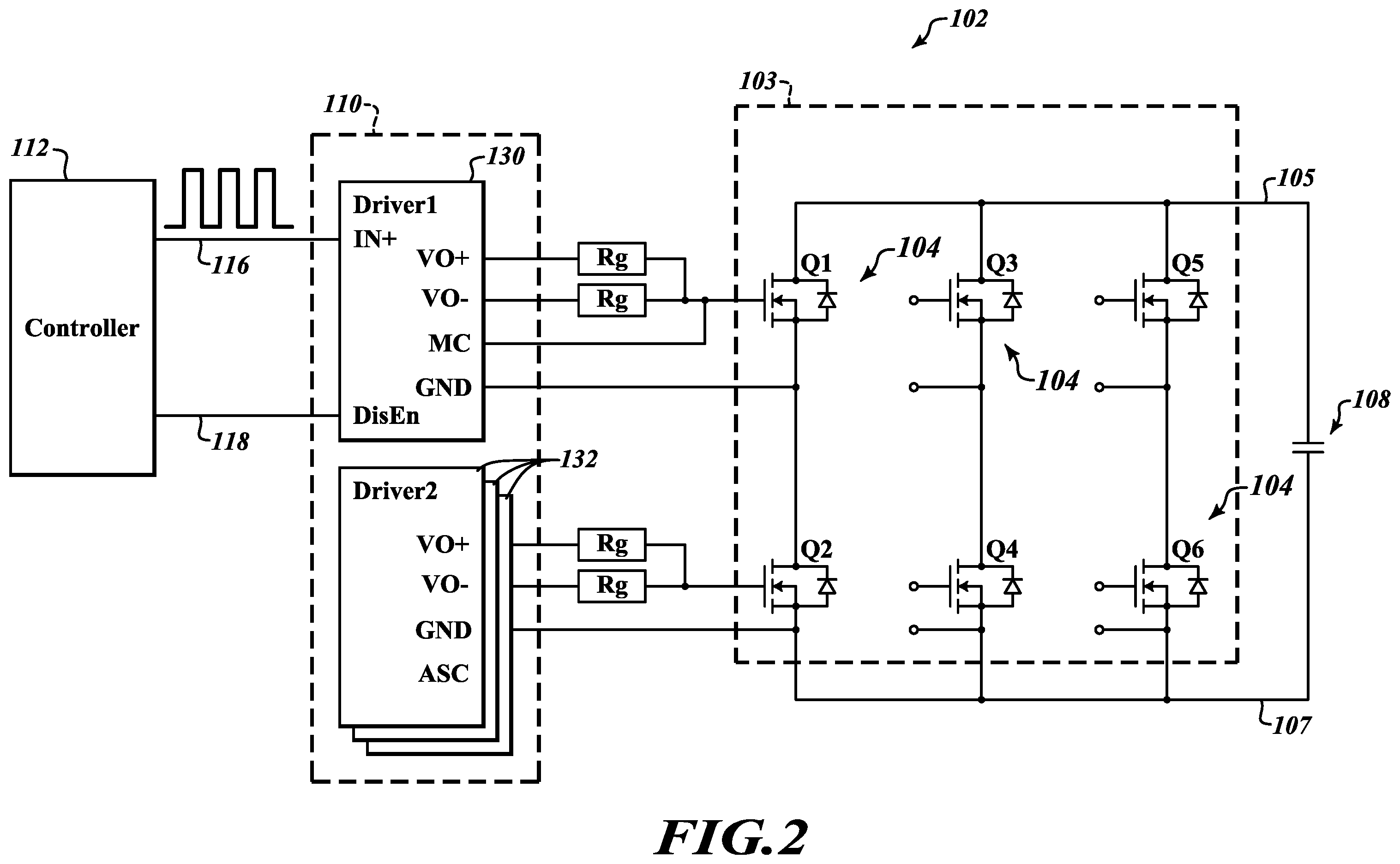 Patent US12445076 Figure 2 – Traction inverter DC-link active discharge method