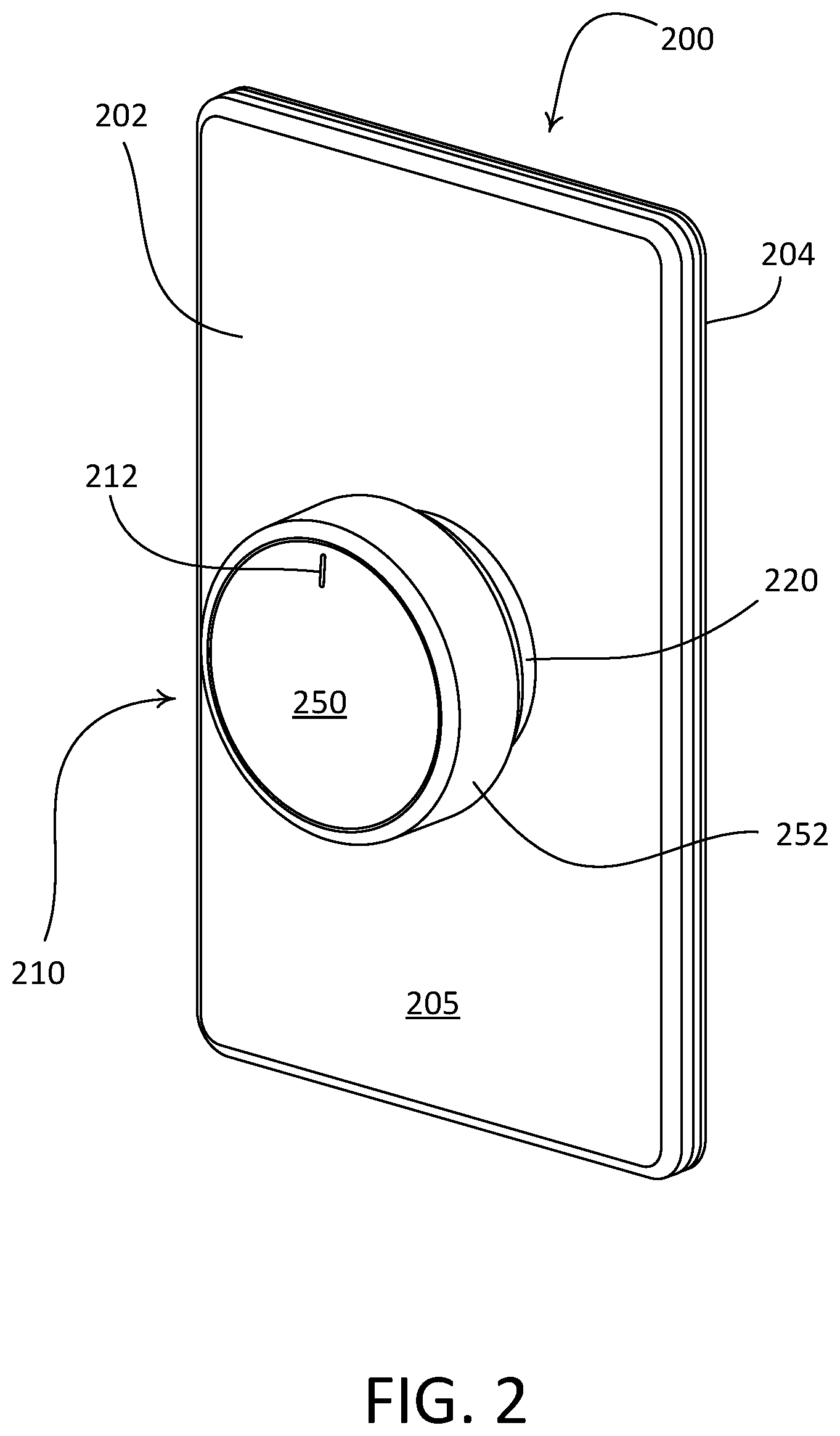 Patent US12445077 Figure 2 – Load control device having an illuminated rotary knob