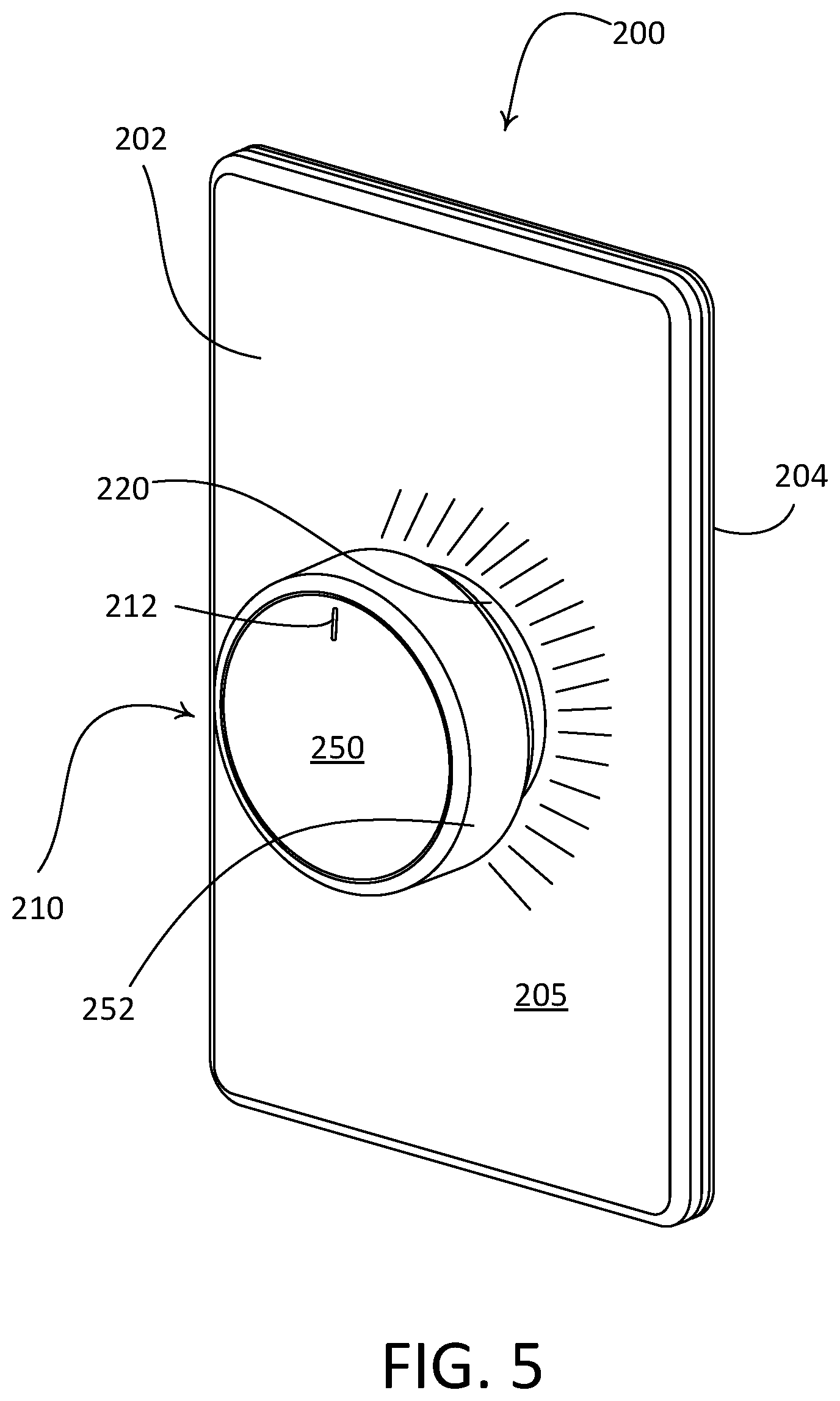 Patent US12445077 Figure 5 – Load control device having an illuminated rotary knob