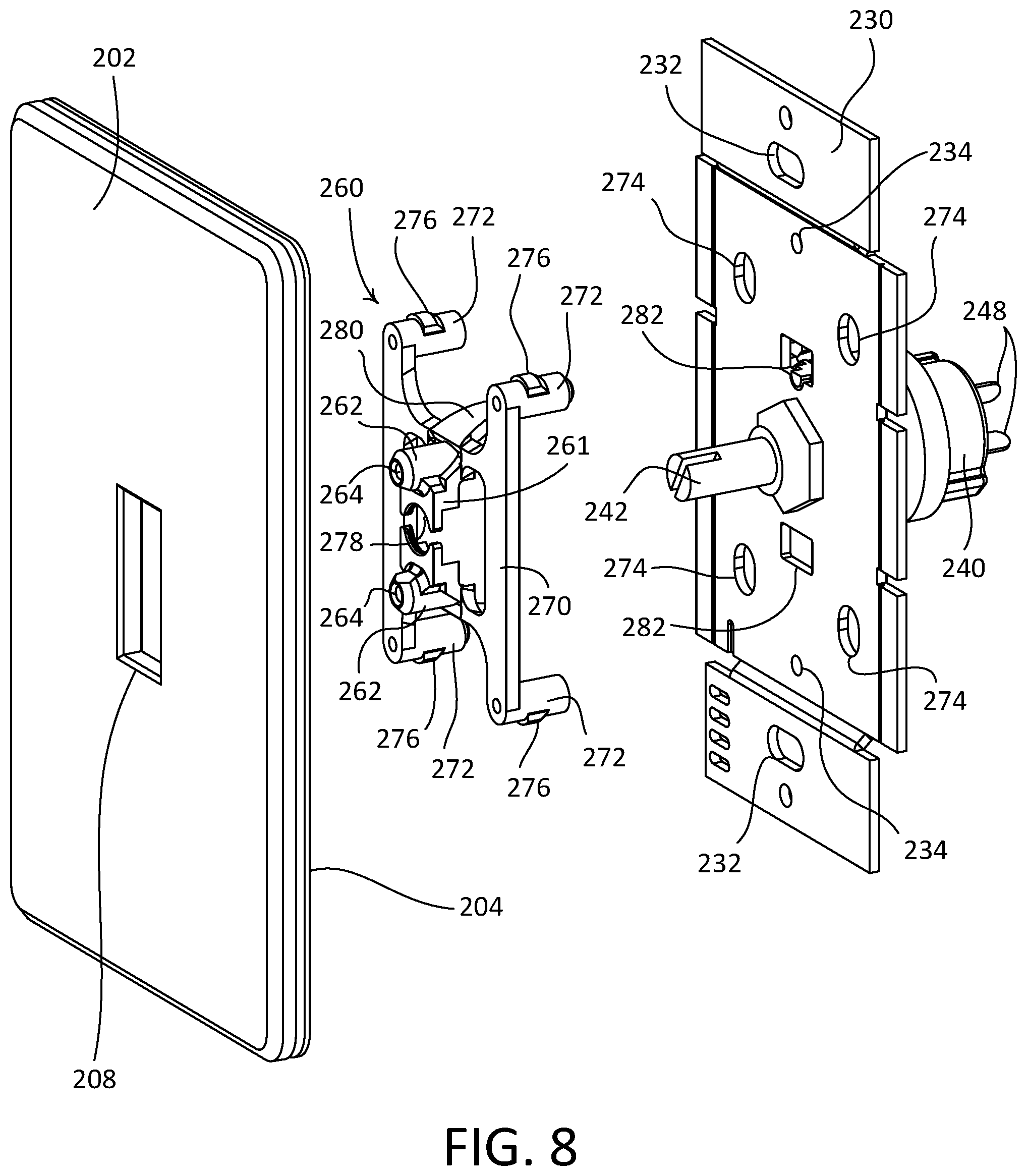 Patent US12445077 Figure 8 – Load control device having an illuminated rotary knob