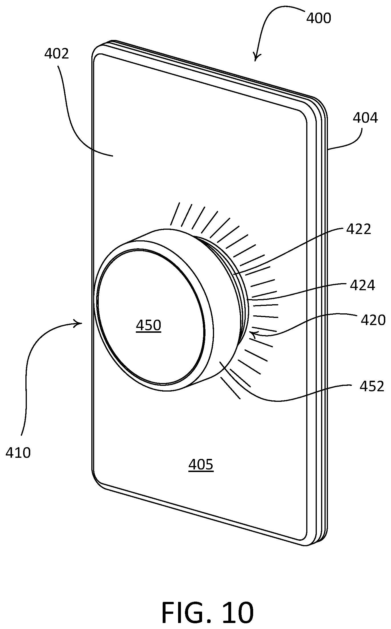 Patent US12445077 Figure 10 – Load control device having an illuminated rotary knob