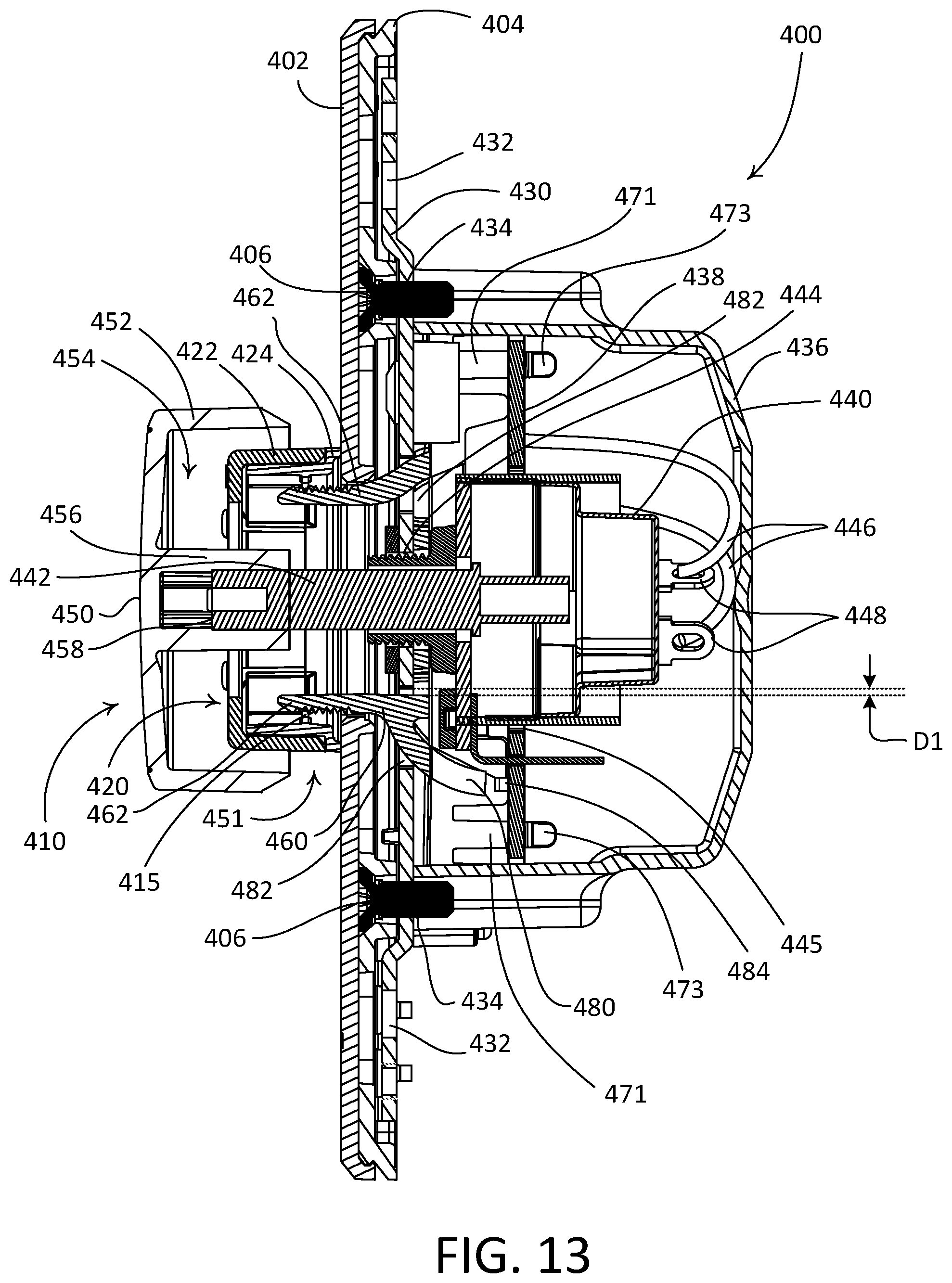 Patent US12445077 Figure 13 – Load control device having an illuminated rotary knob