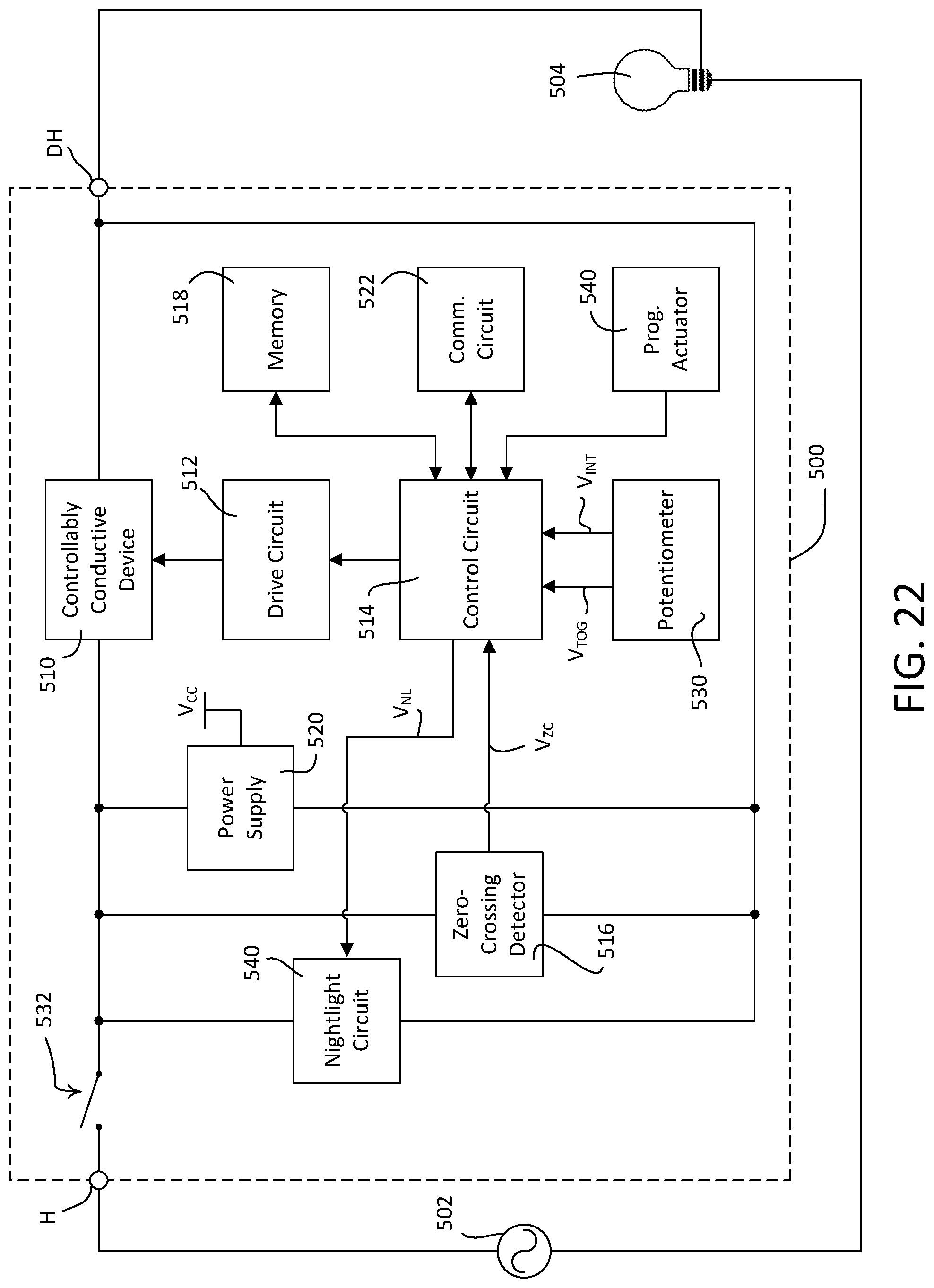 Patent US12445077 Figure 19 – Load control device having an illuminated rotary knob