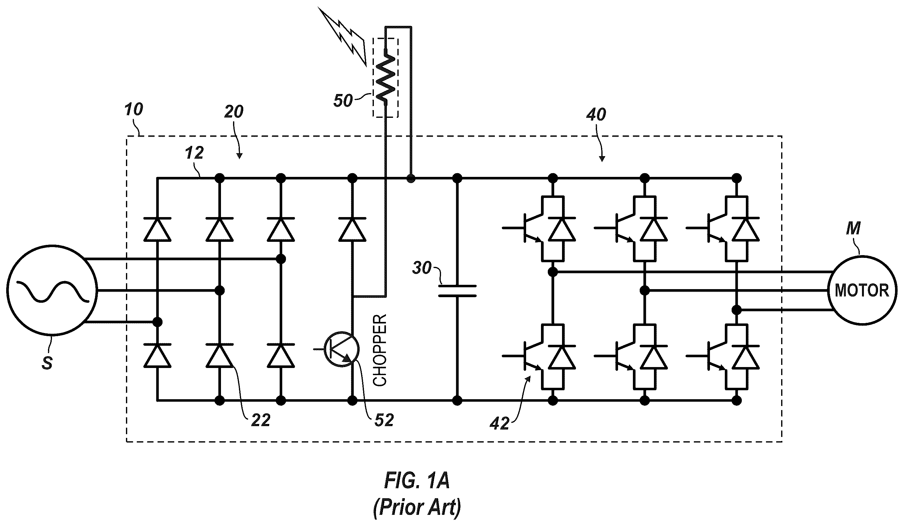 Patent US12445078 Figure 1 – Managing regenerative energy of rod pump system without dynamic braking resistor