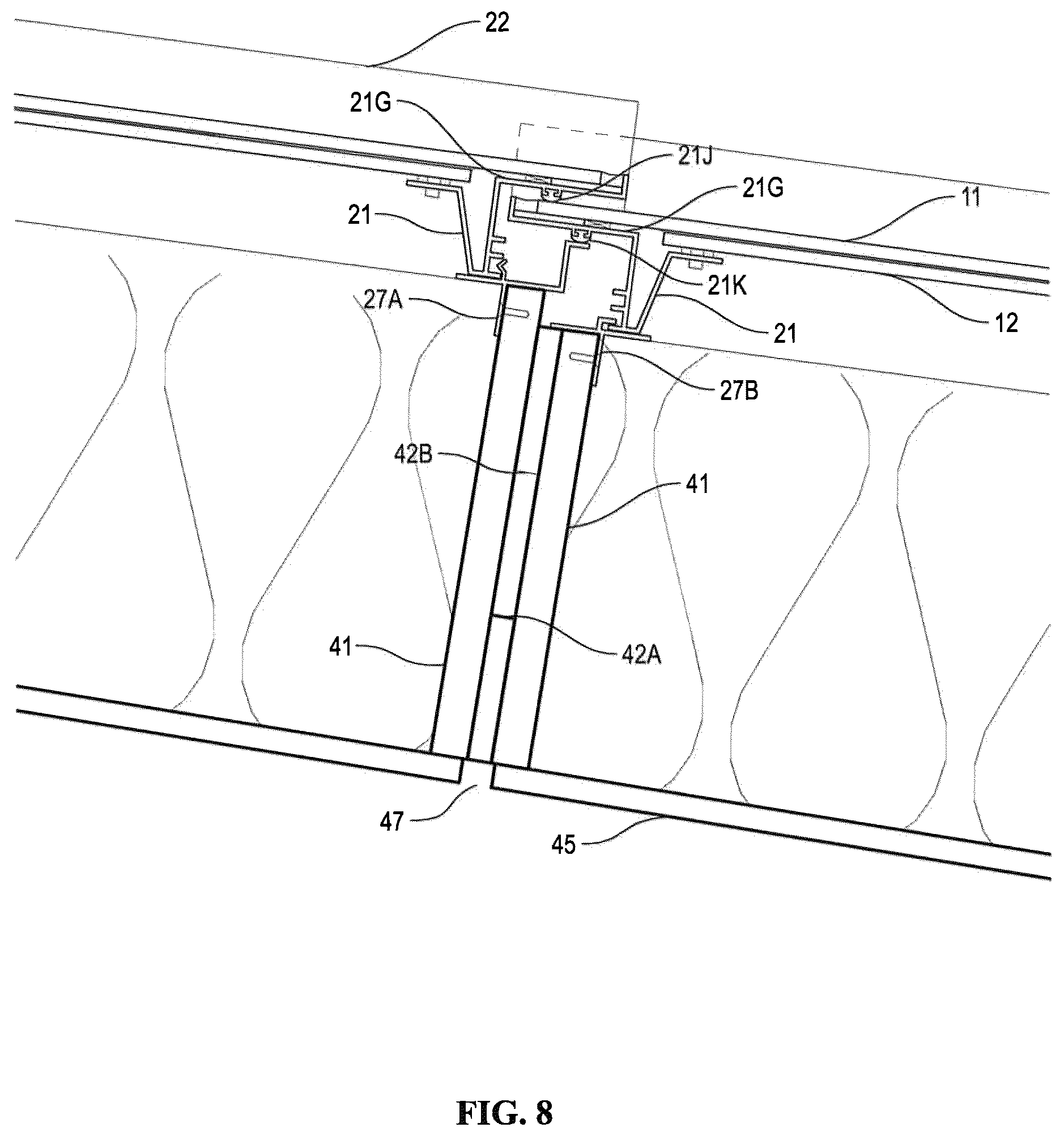 Patent US12445085 Figure 8 – Solar autonomous roof assembly