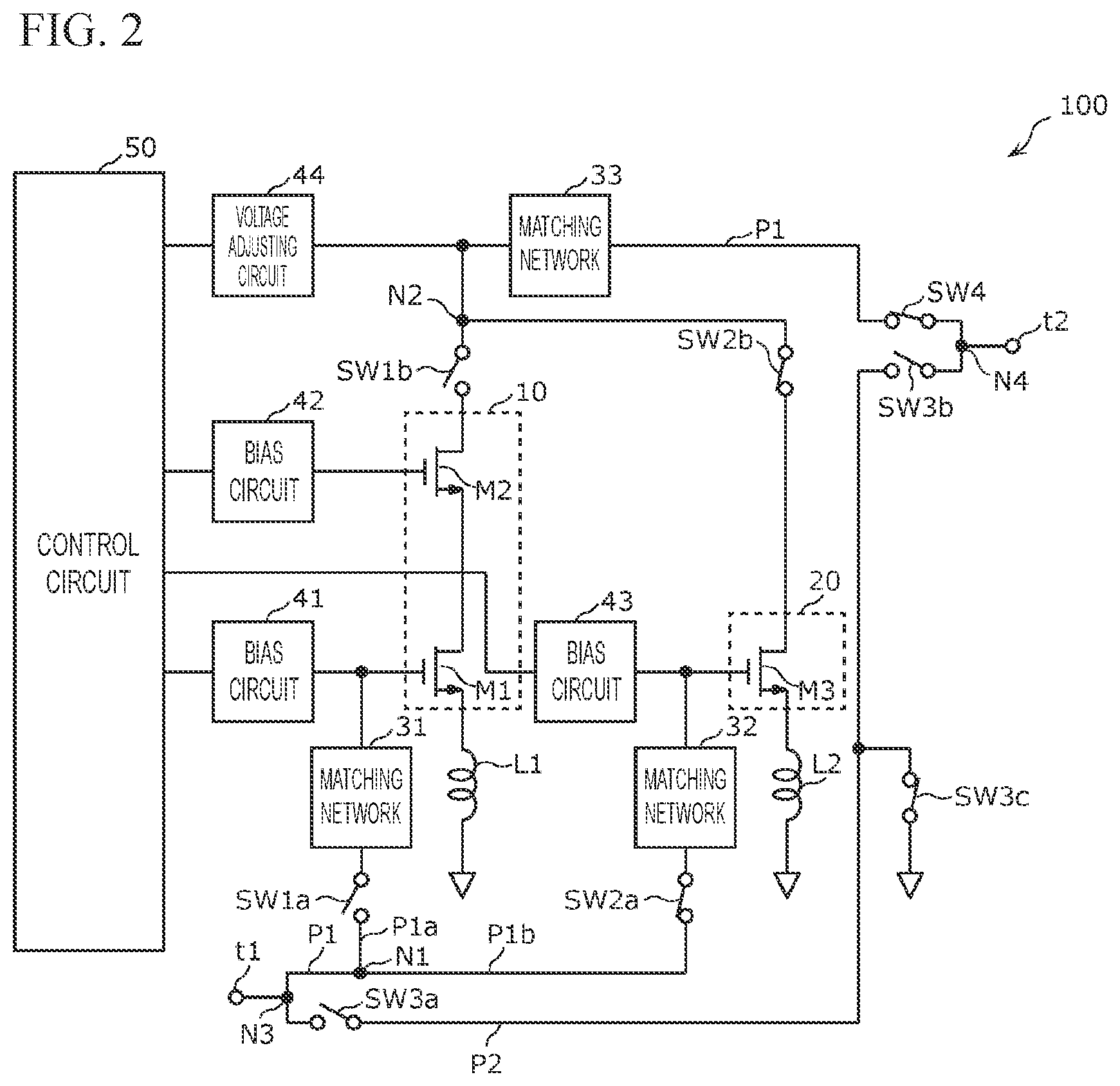 Patent US12445095 Figure 2 – Amplification circuit