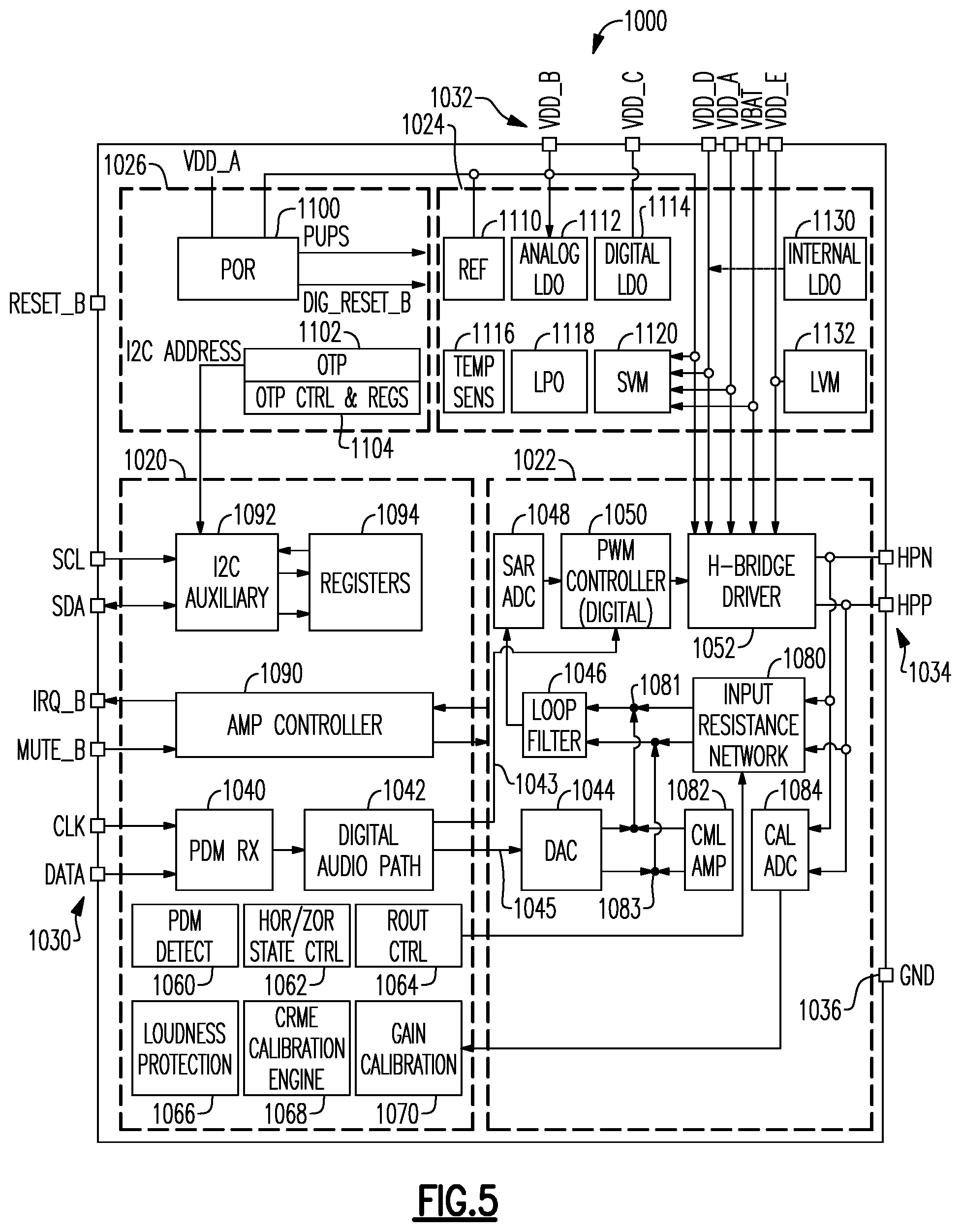 Patent US12445096 Figure 3 – Output capacitance distortion correction for audio amplifiers