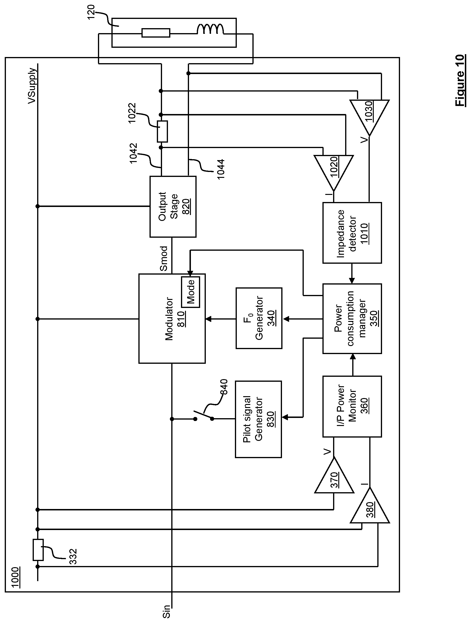 Patent US12445098 Figure 10 – Switching amplifier circuitry