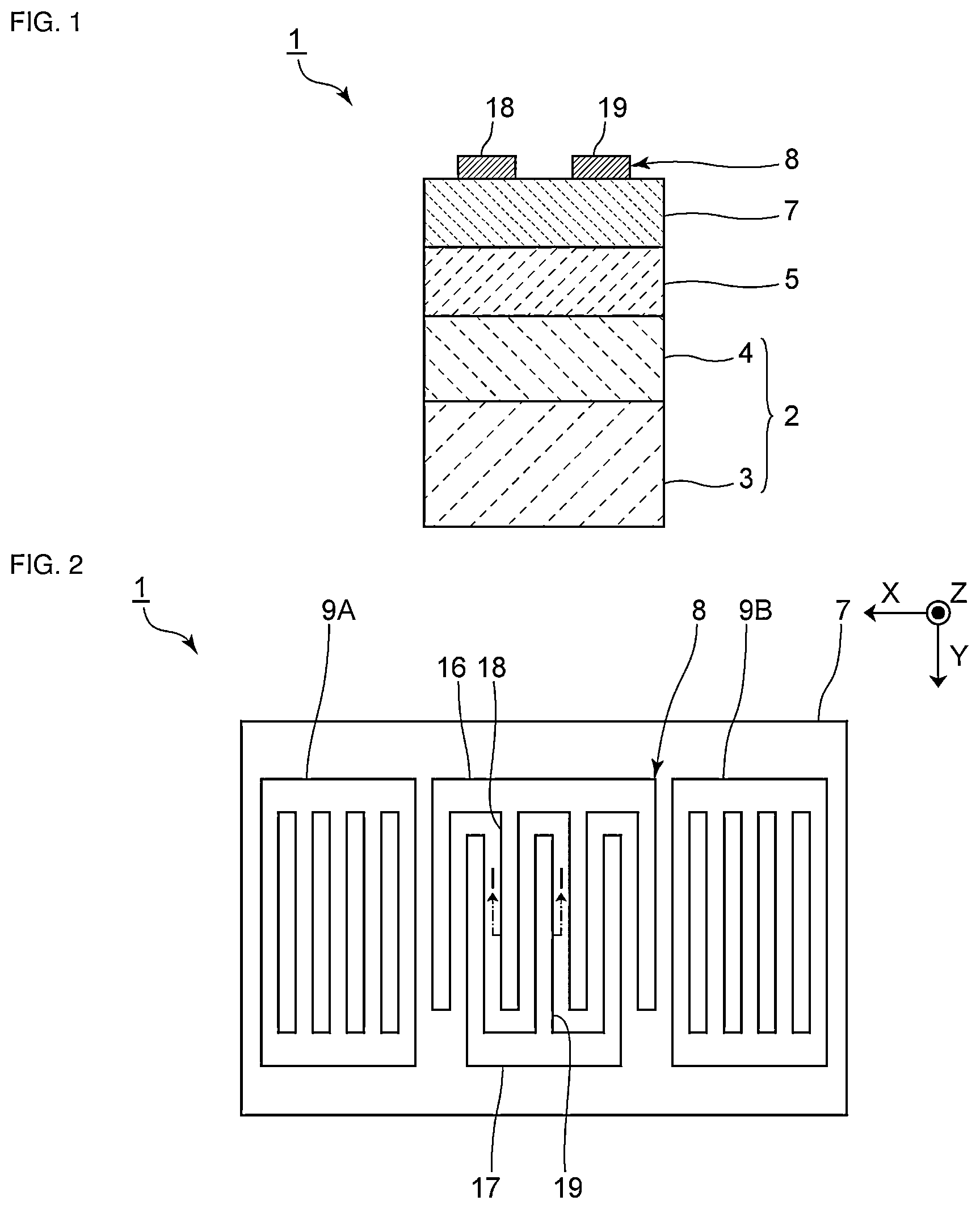 Patent US12445108 Figure 1 – Acoustic wave device