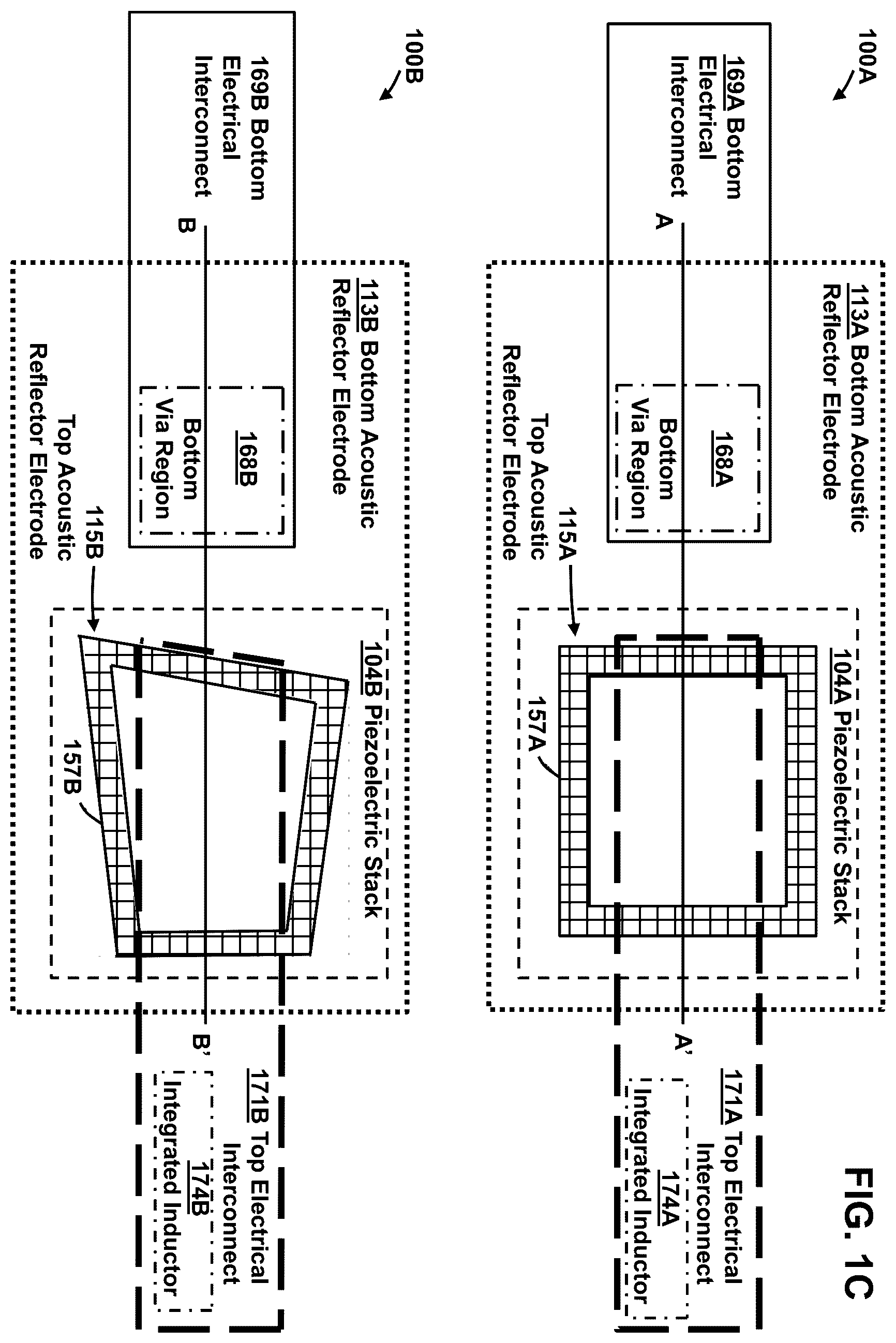 Patent US12445109 Figure 7 – Structures, acoustic wave resonators, layers, devices and systems