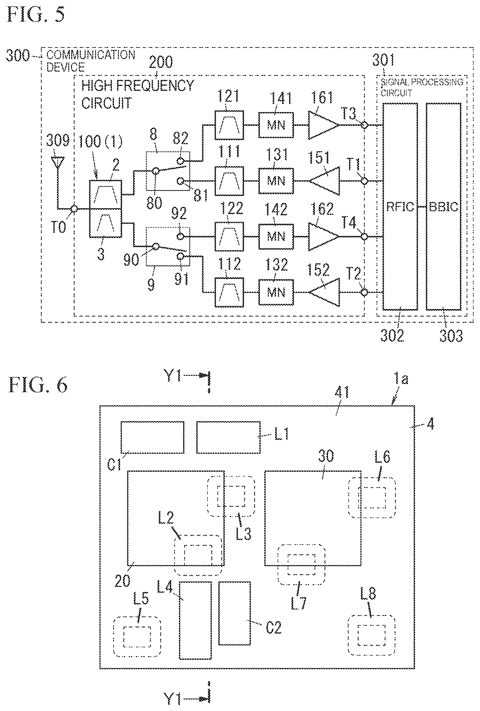 Patent US12445111 Figure 3 – High frequency module and communication device