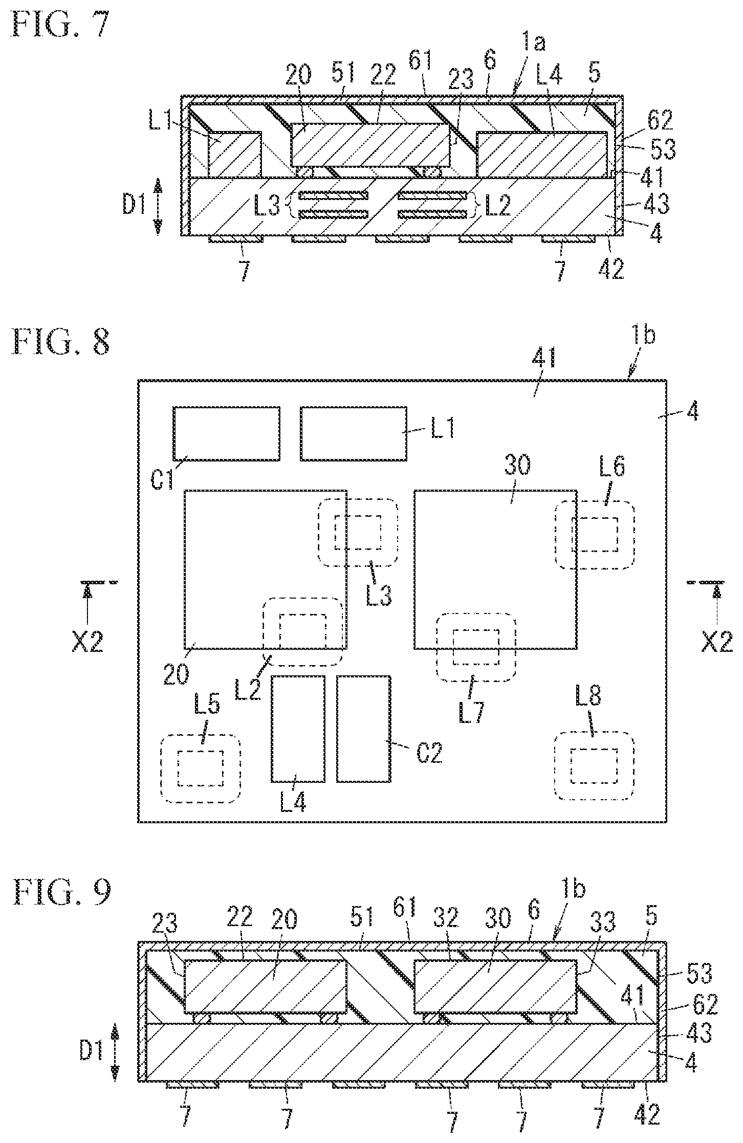 Patent US12445111 Figure 4 – High frequency module and communication device