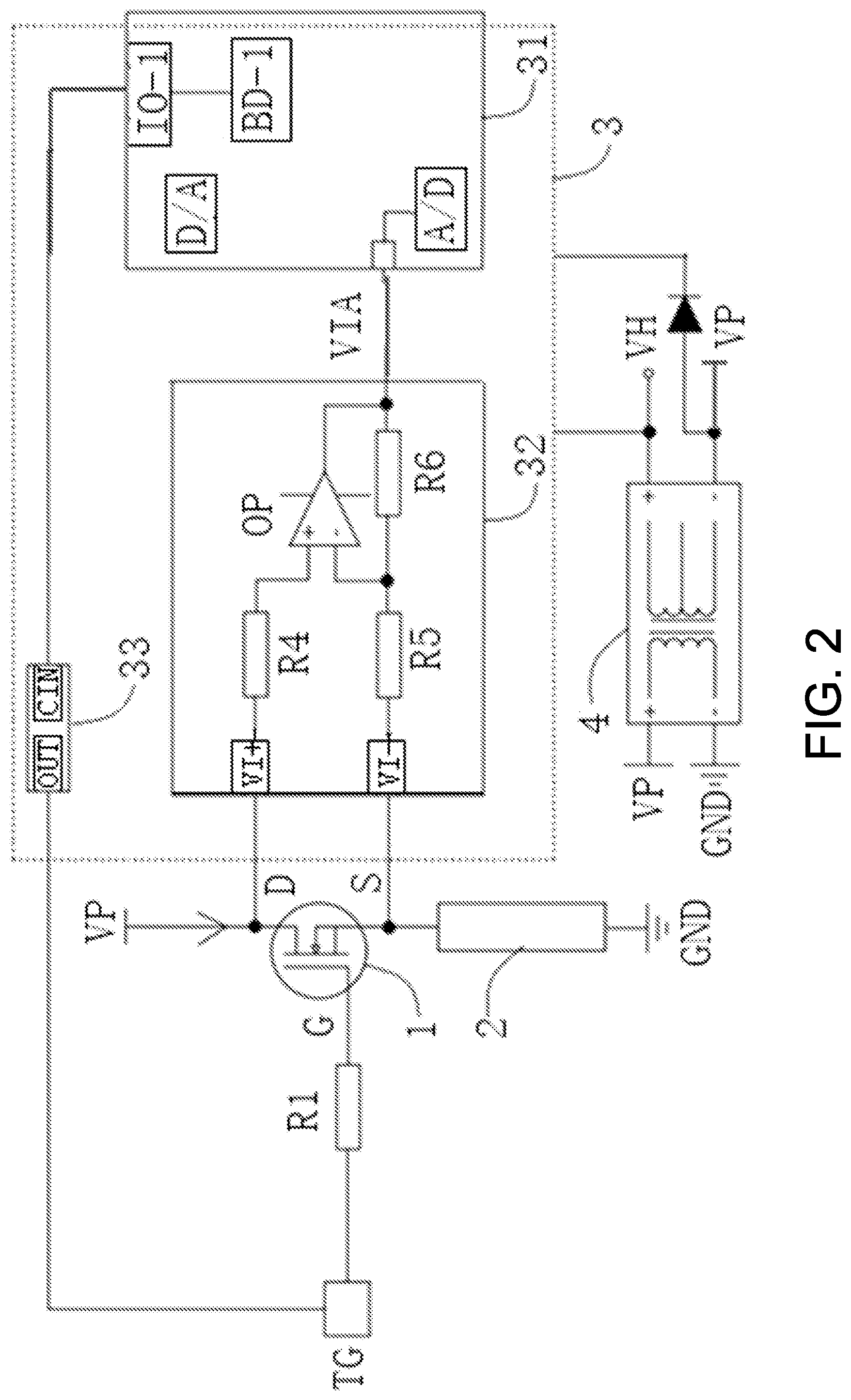 Patent US12445121 Figure 2 – High-side current acquisition and safety protection circuit of a power electronic switch