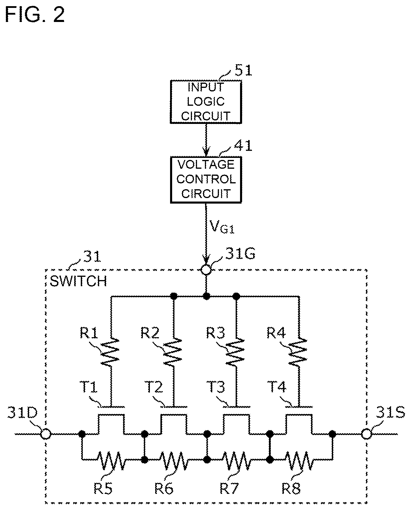 Patent US12445125 Figure 2 – Switching circuit