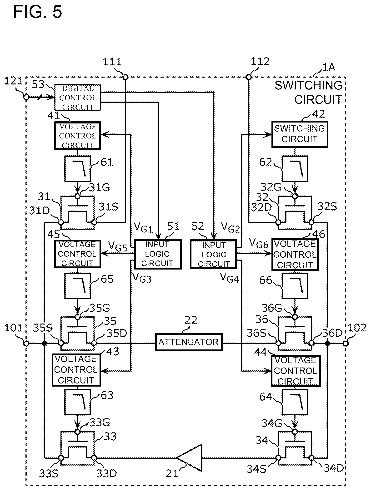 Patent US12445125 Figure 5 – Switching circuit