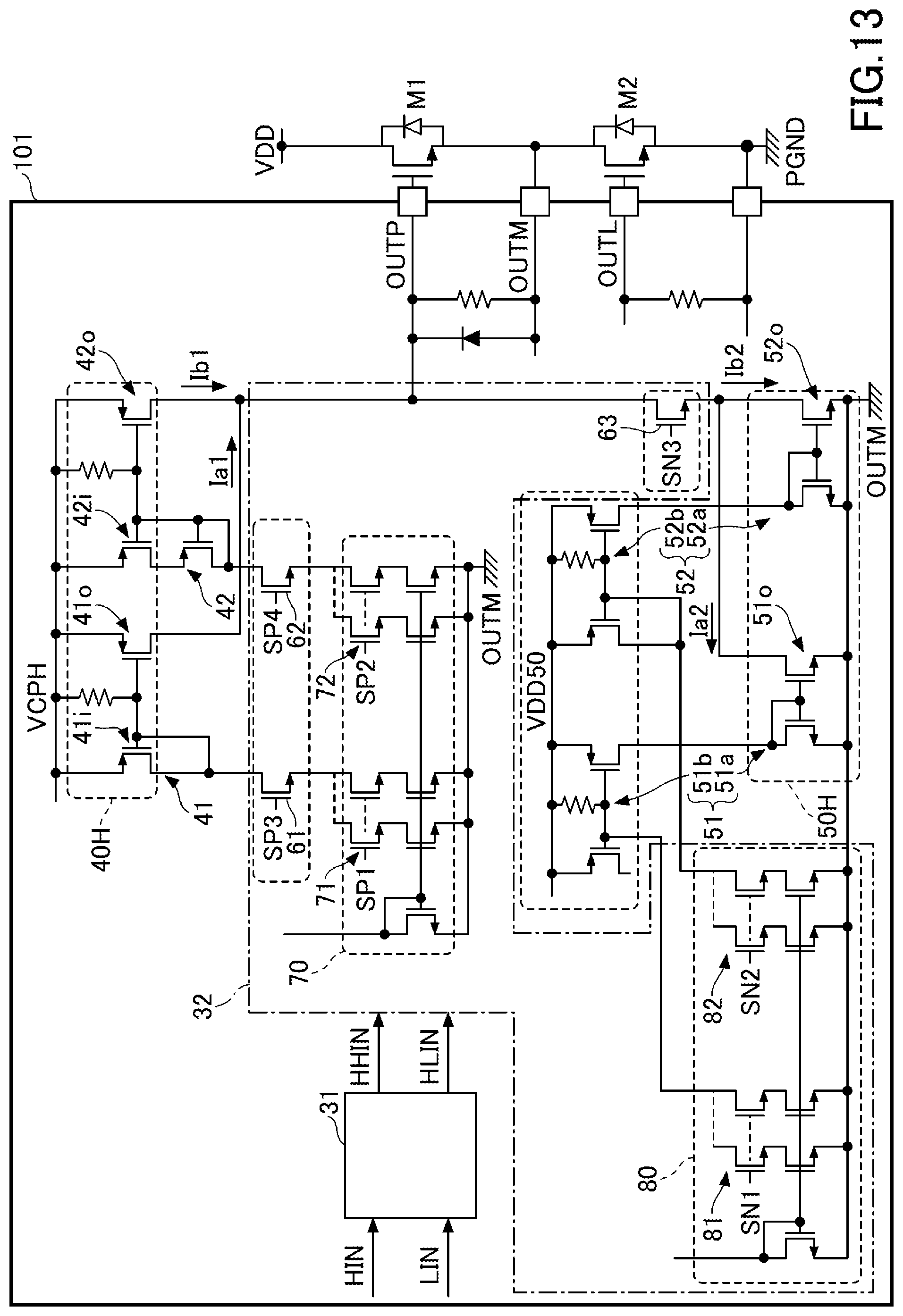Patent US12445127 Figure 13 – Drive circuit