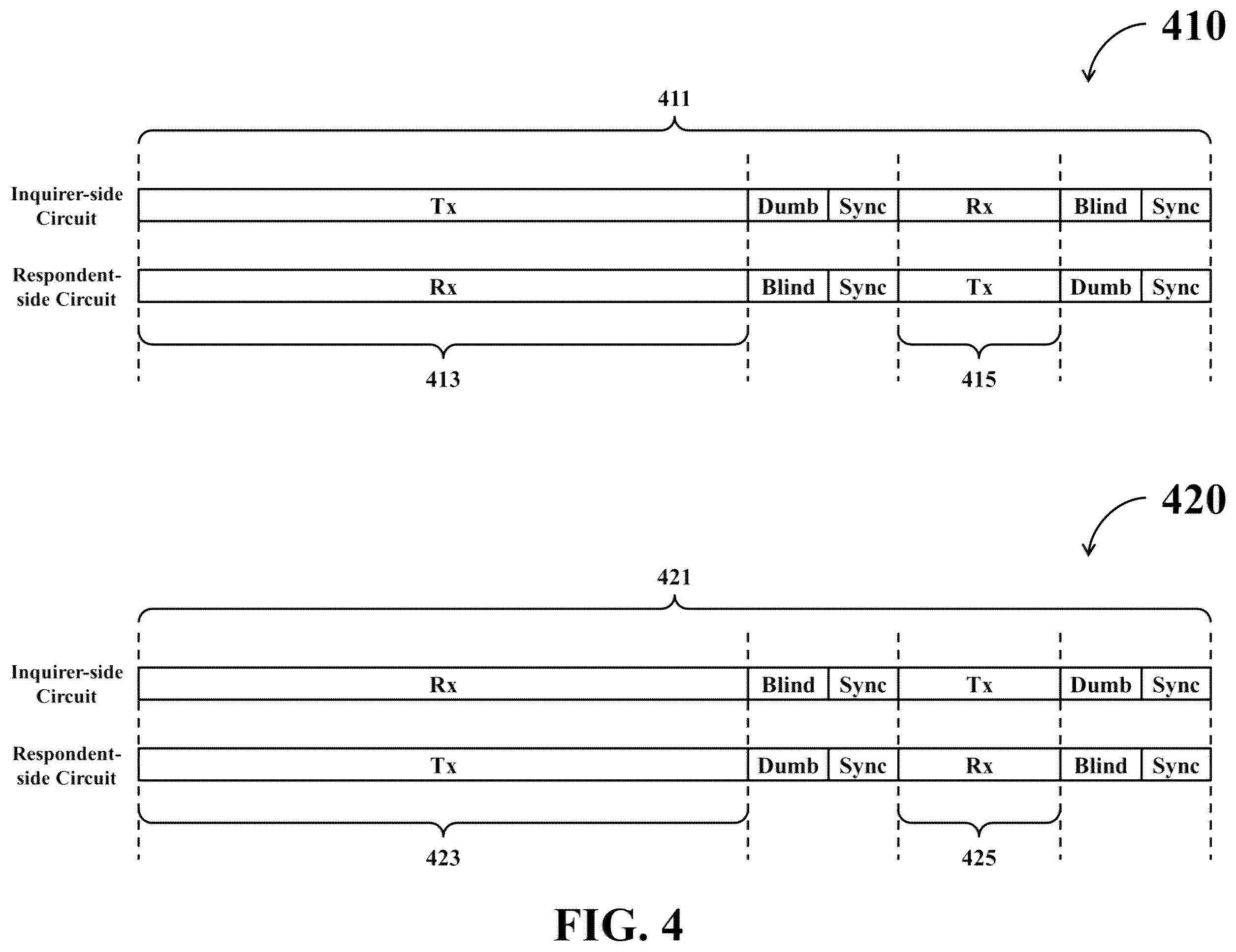 Patent US12445161 Figure 4 – Inquirer-side circuit capable of operating in asymmetry data mode