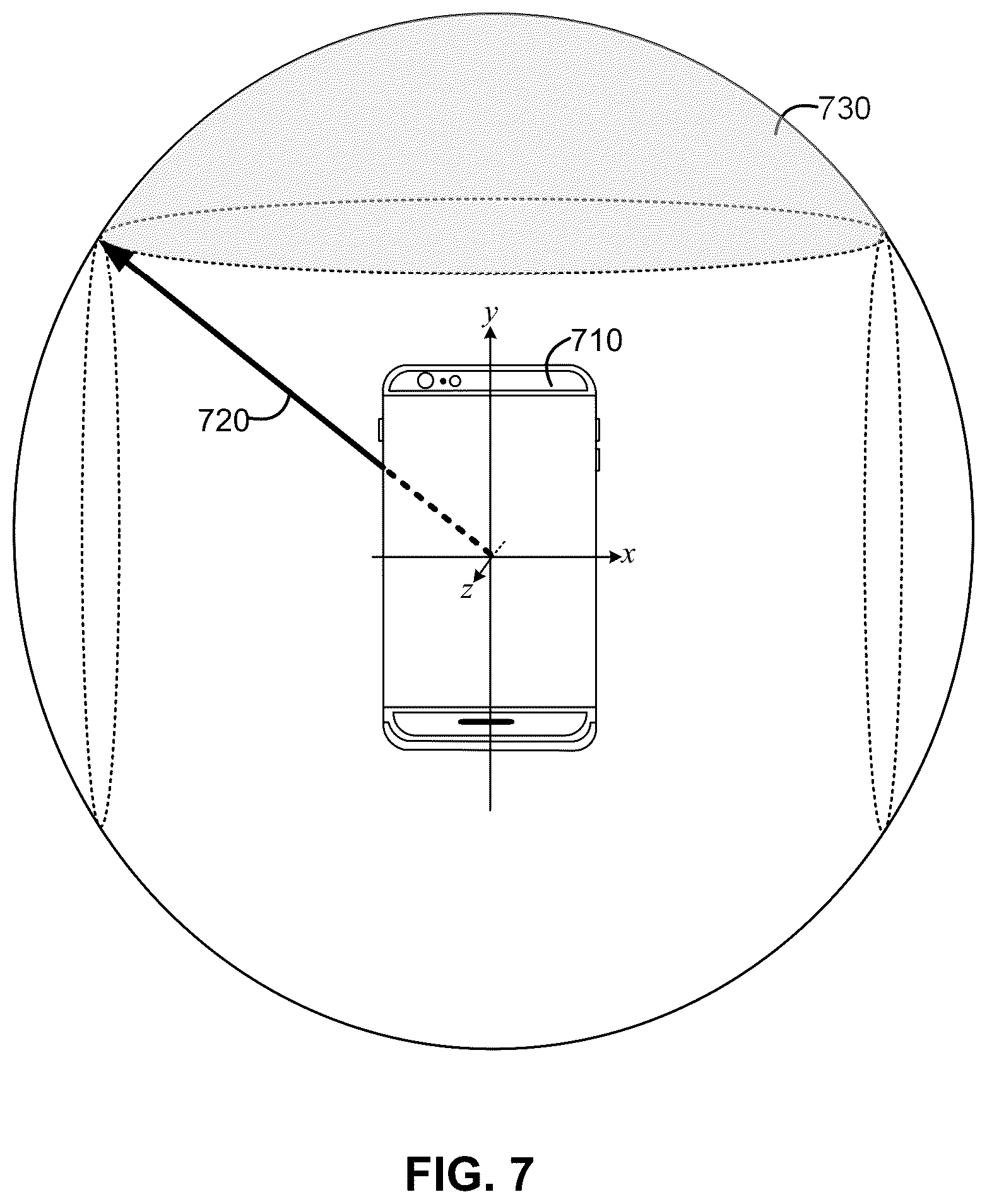 Patent US12445192 Figure 7 – Mobile device orientation guidance for satellite-based communications