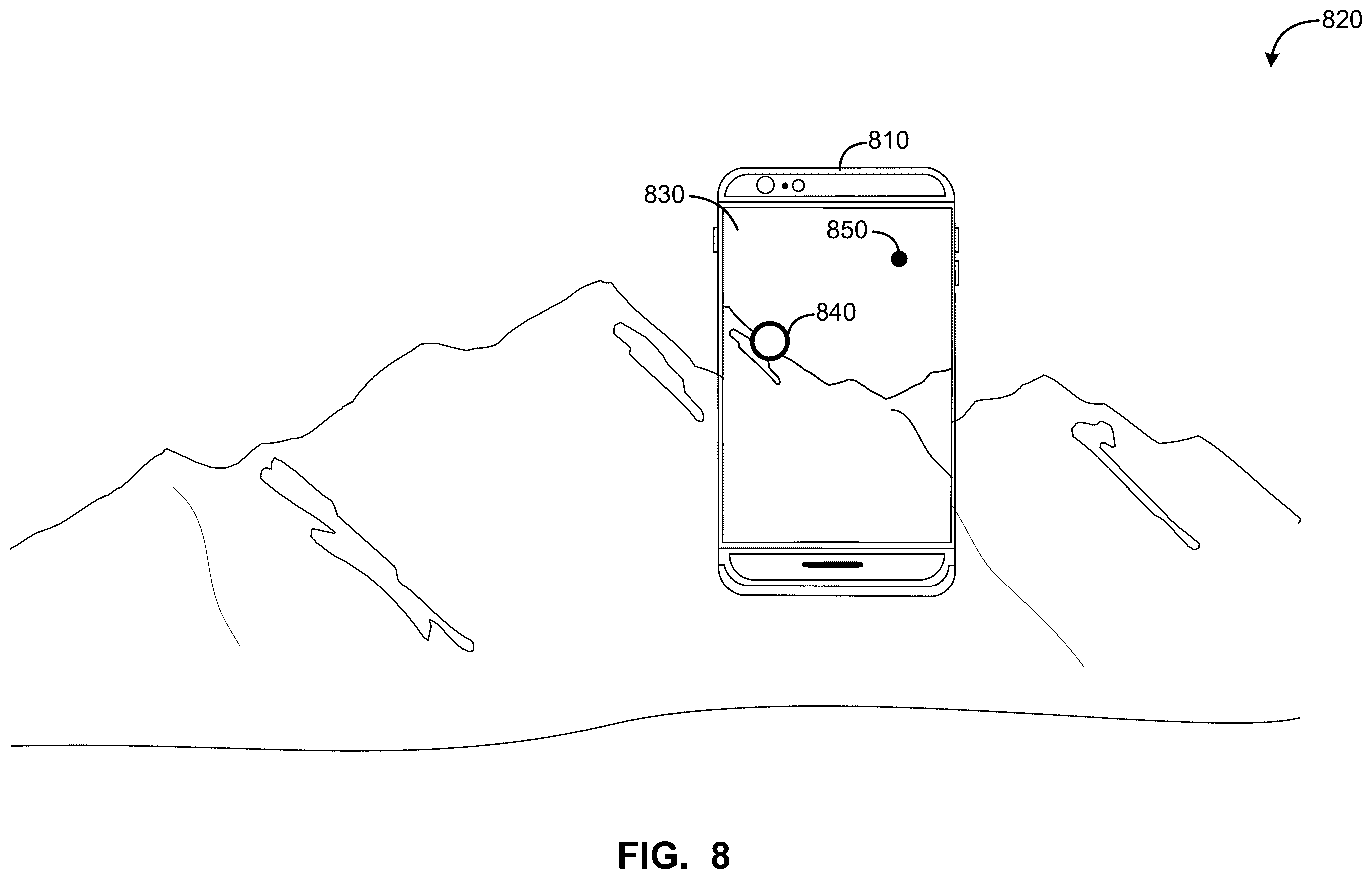 Patent US12445192 Figure 8 – Mobile device orientation guidance for satellite-based communications