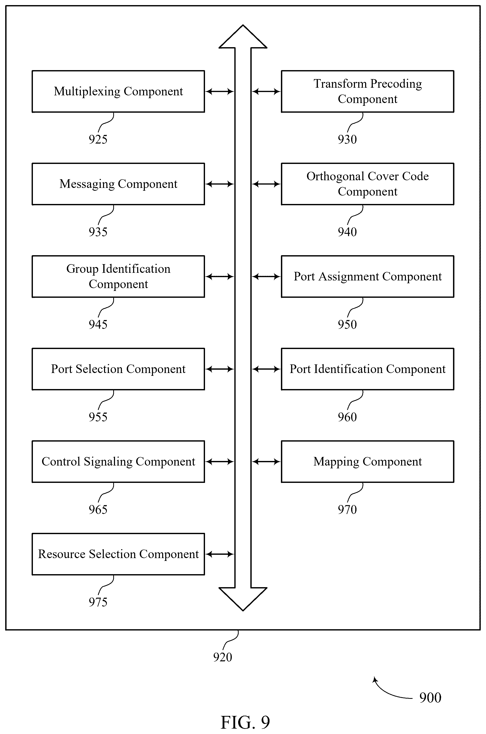 Patent US12445336 Figure 9 – Multiple-port phase change estimation reference signals for discrete Fourier transform-spread orthogonal frequency-division multiplexing (DFT-S-OFDM) transmissions