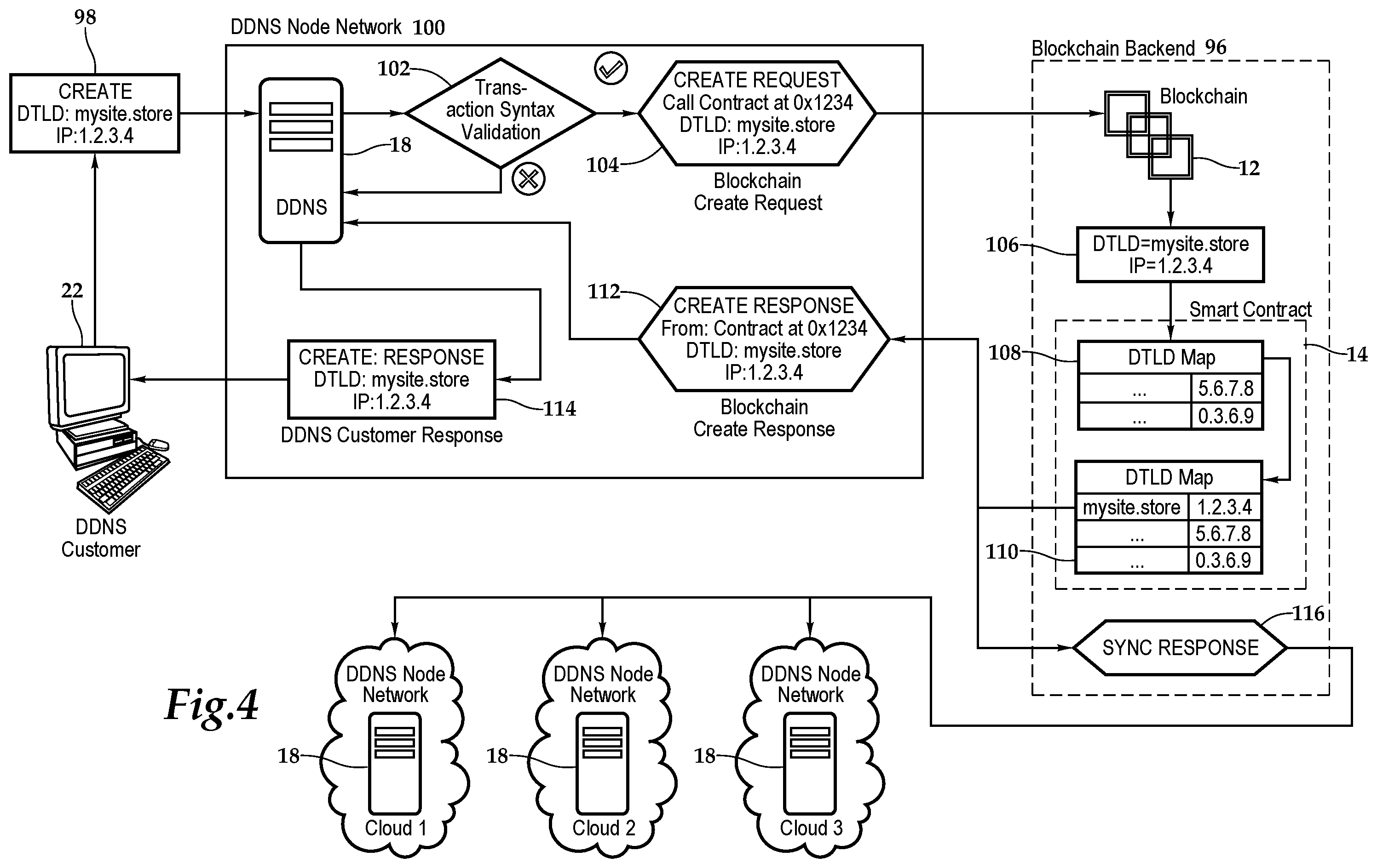 Patent US12445405 Figure 3 – Distributed domain name resolution and method for use of same