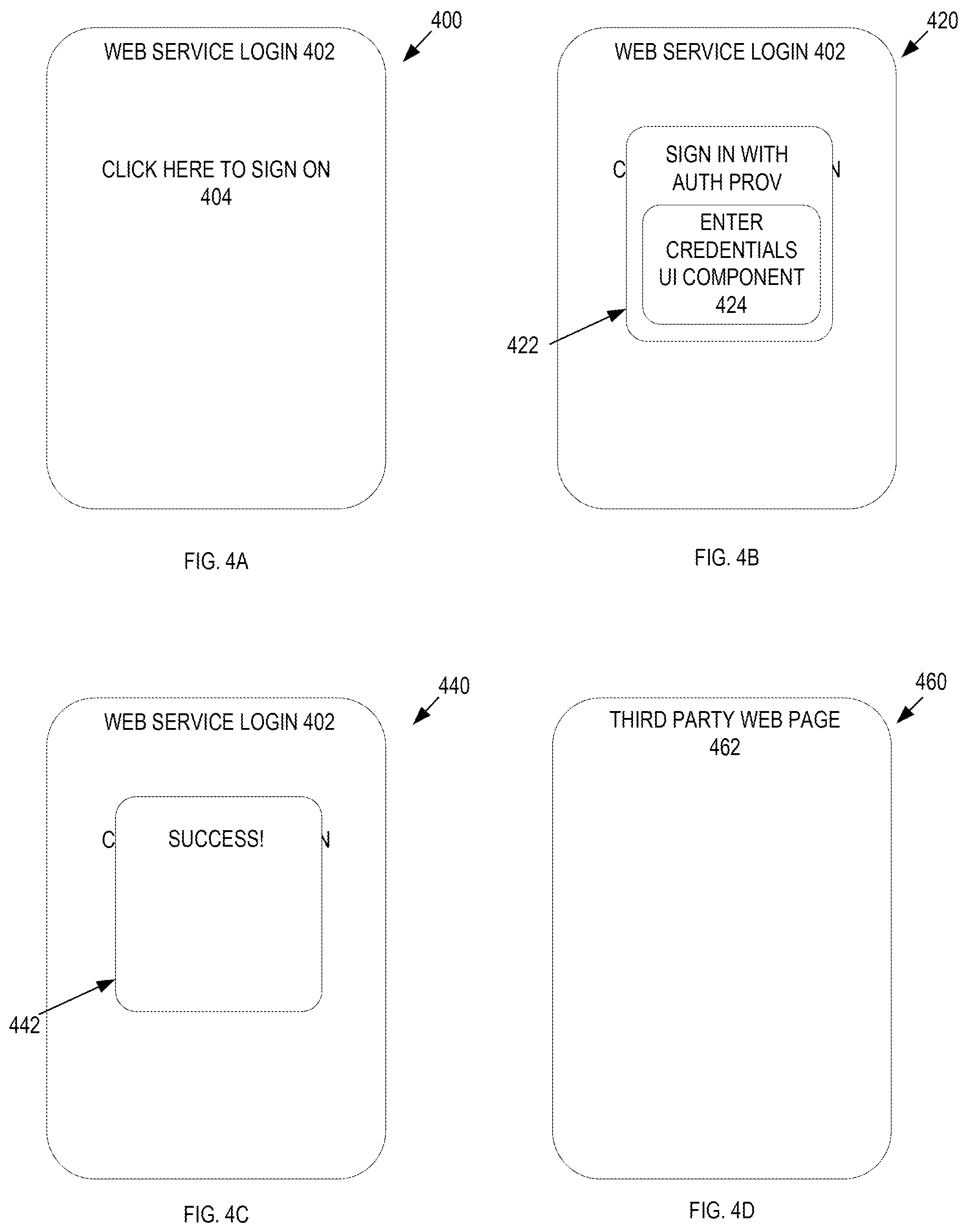 Patent US12445437 Figure 4 – Systems and methods of application single sign on