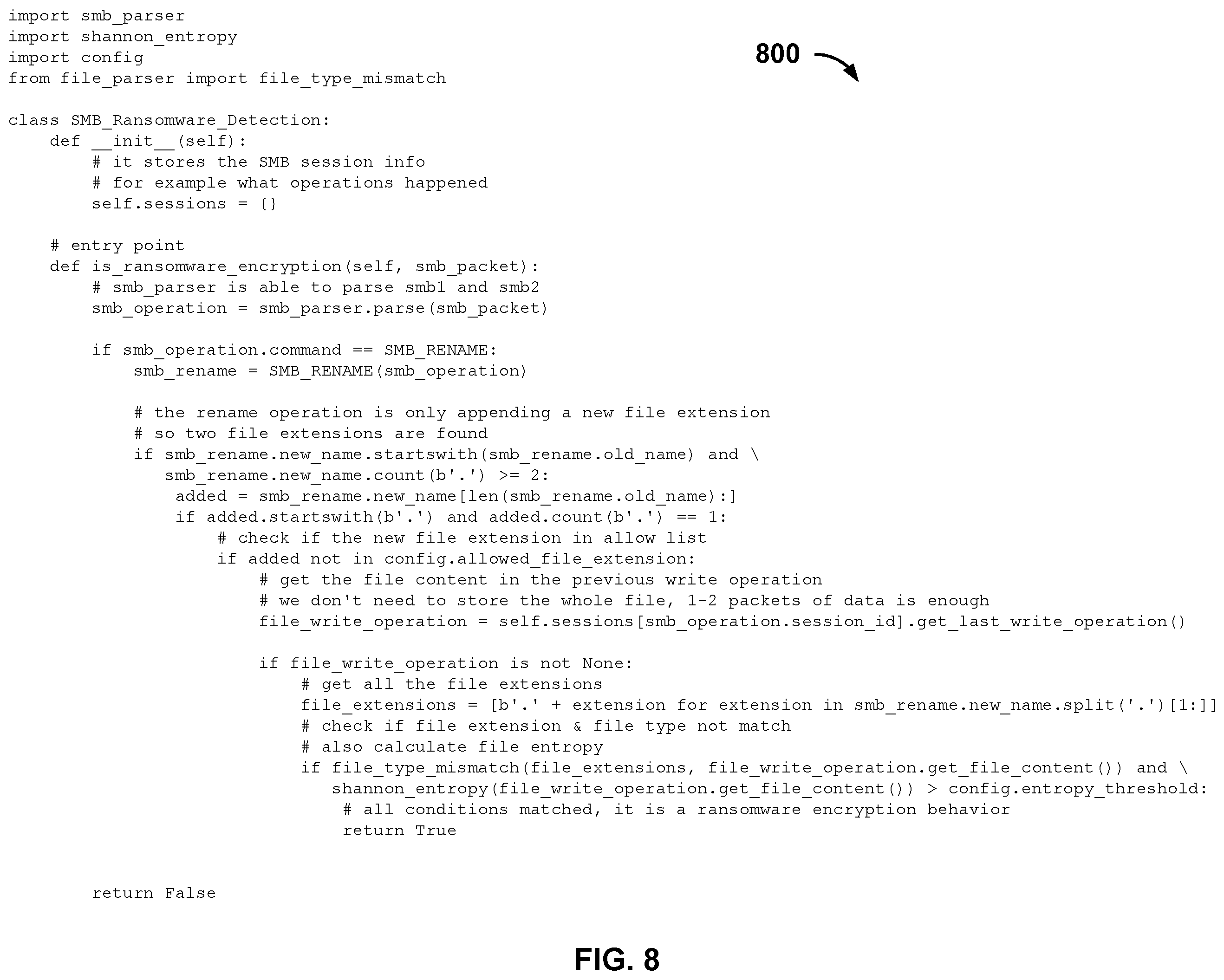 Patent US12445484 Figure 9 – Inline ransomware detection via server message block (SMB) traffic