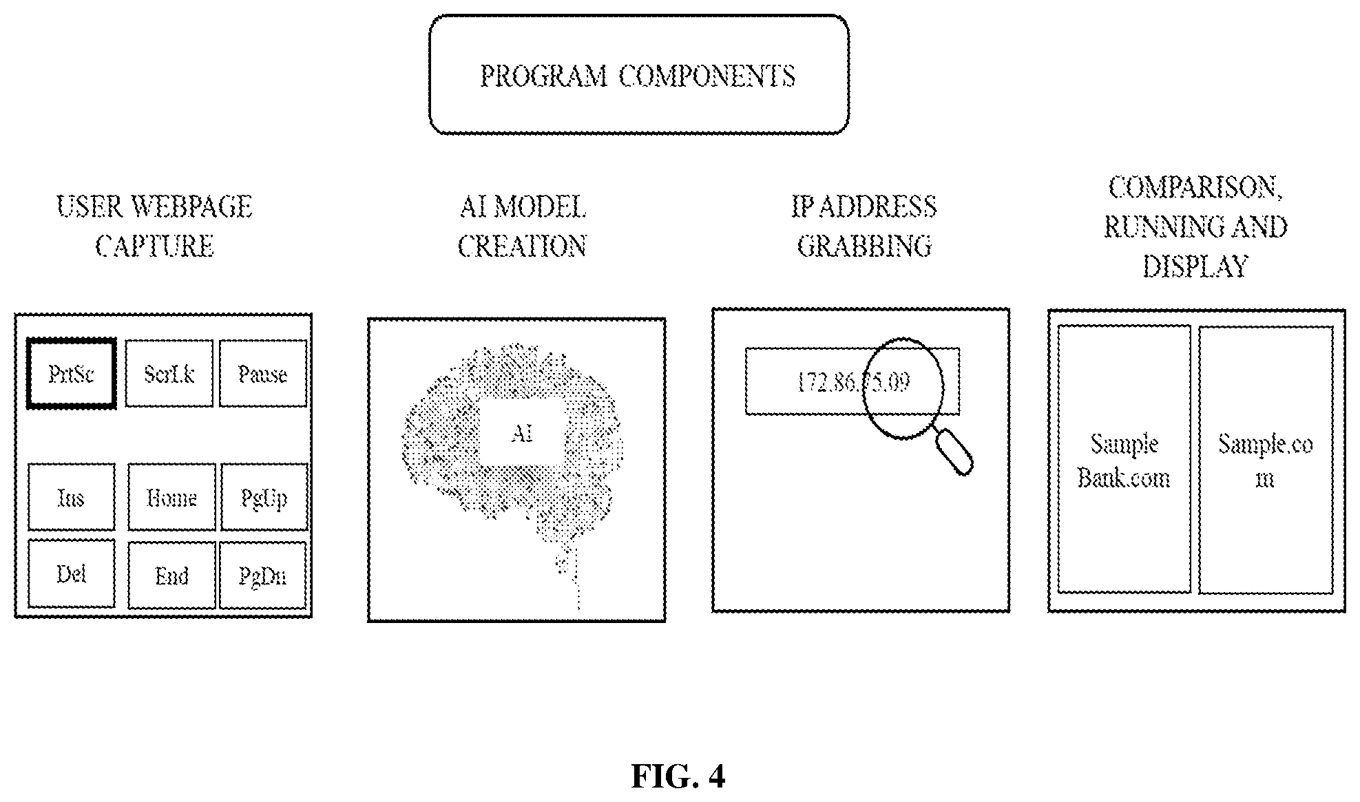 Patent US12445488 Figure 4 – Webpage phishing auto-detection