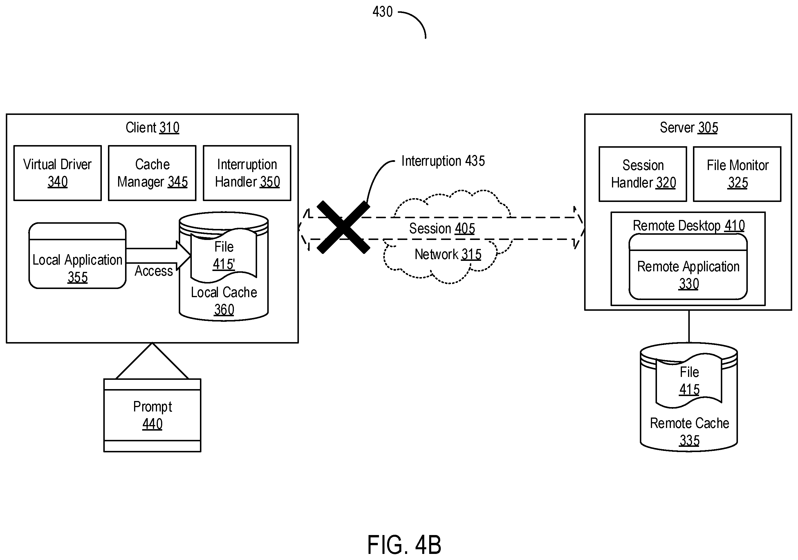 Patent US12445515 Figure 6 – Accessing files from virtual desktops and applications during interruptions to connectivity