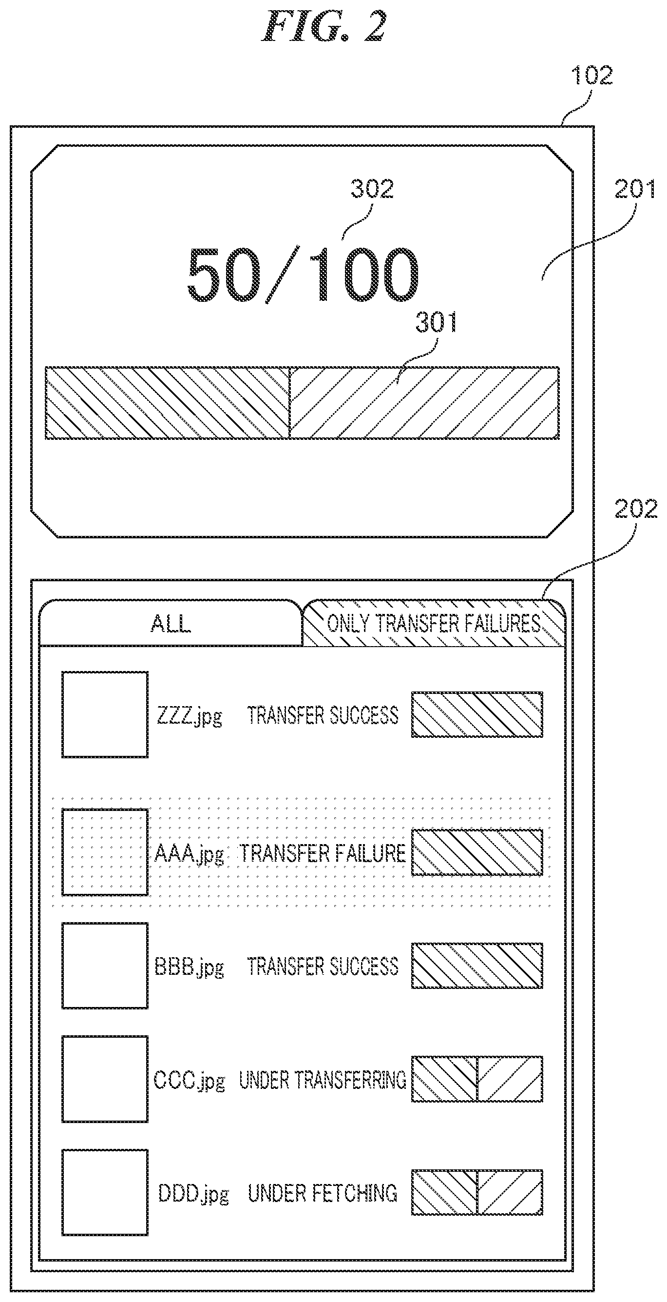 Patent US12445516 Figure 2 – Information processing apparatus, control method for information processing apparatus, and storage medium that allow user to easily understand extent to which file transfers have succeeded and failed in overall progress display