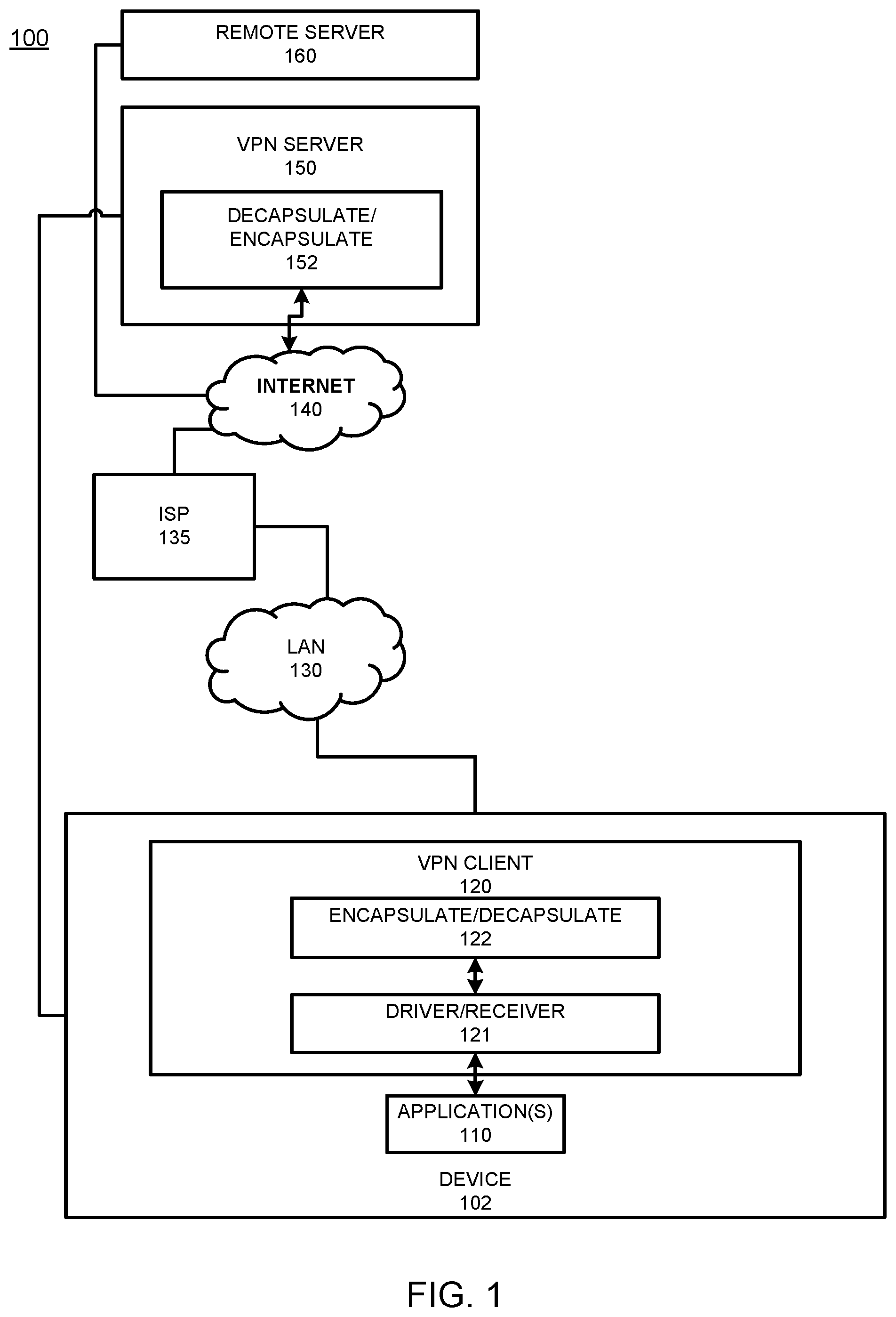 Patent US12445540 Figure 1 – Providing multiple TCP connections between a client and server