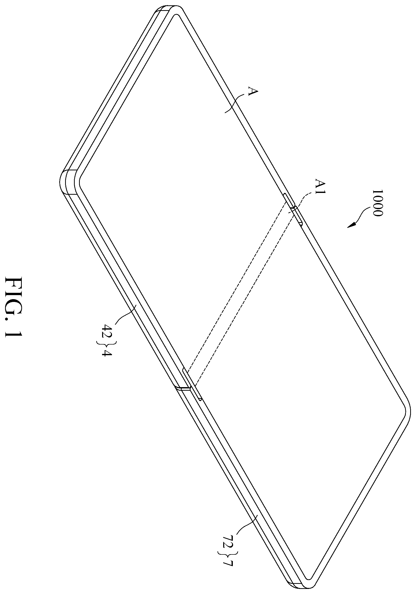 Patent US12445544 Figure 1 – Foldable electronic device