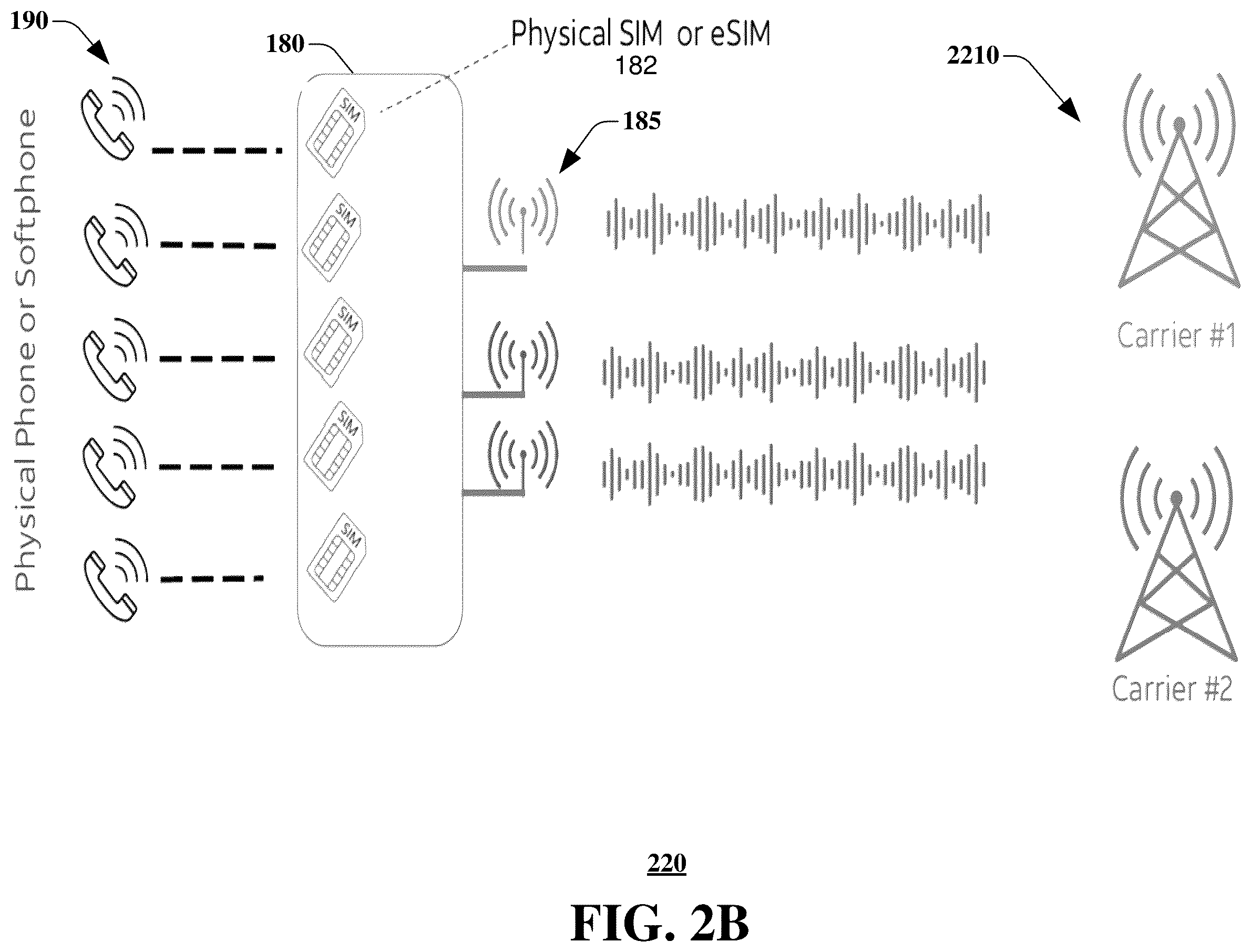 Patent US12445554 Figure 3 – Method and device for managing multiple wireless connections sharing a limited trunk group