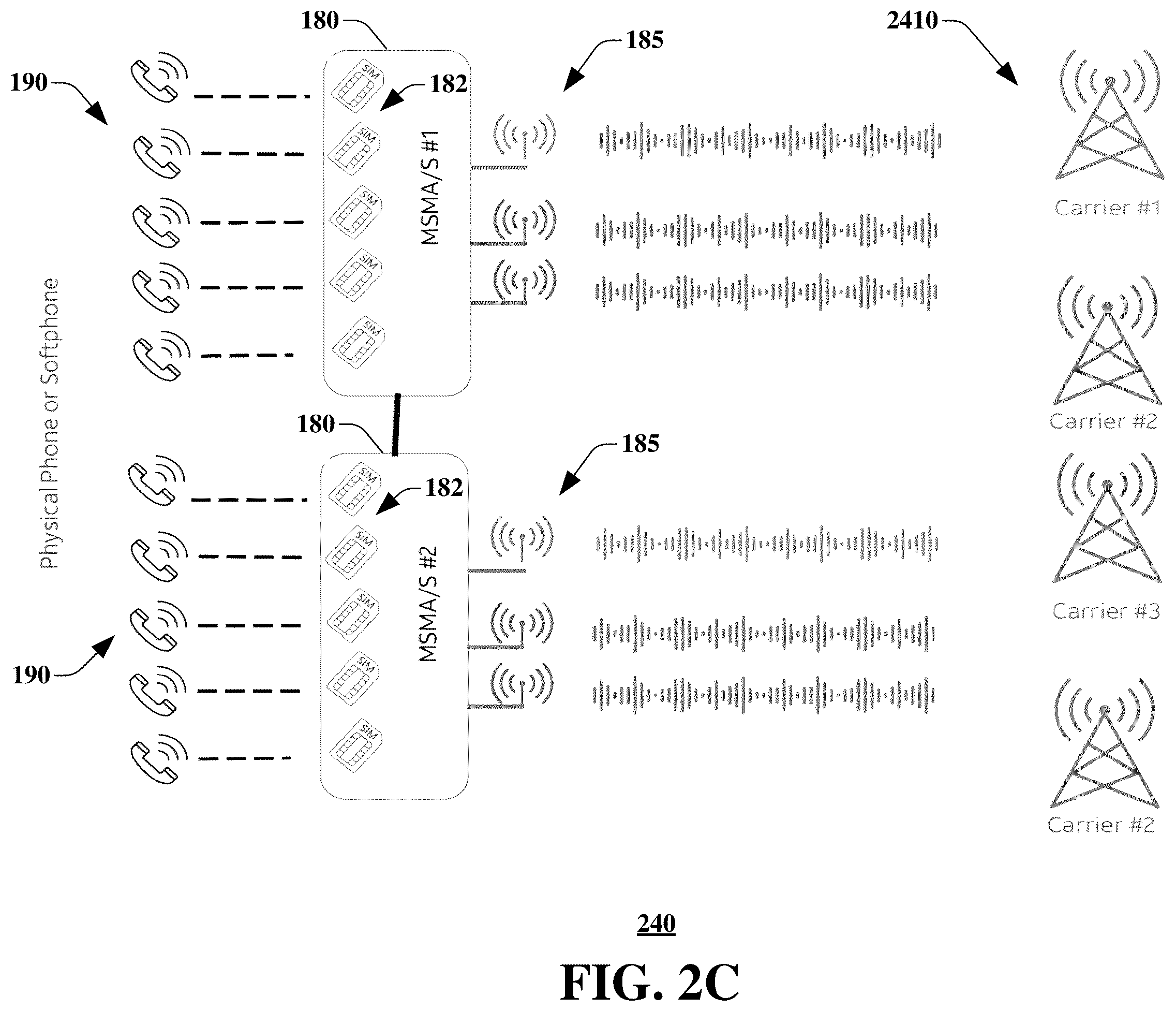 Patent US12445554 Figure 4 – Method and device for managing multiple wireless connections sharing a limited trunk group