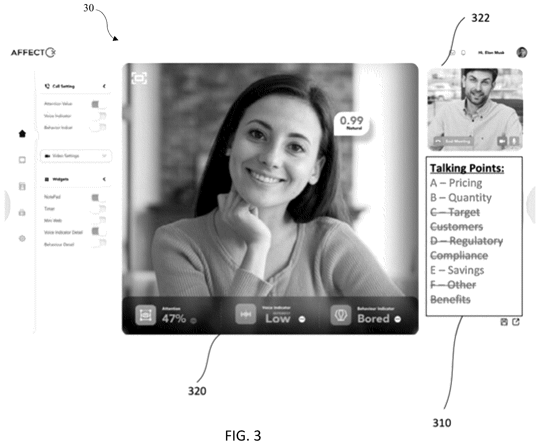 Patent US12445573 Figure 3 – System and method for analysis and optimization of video conferencing