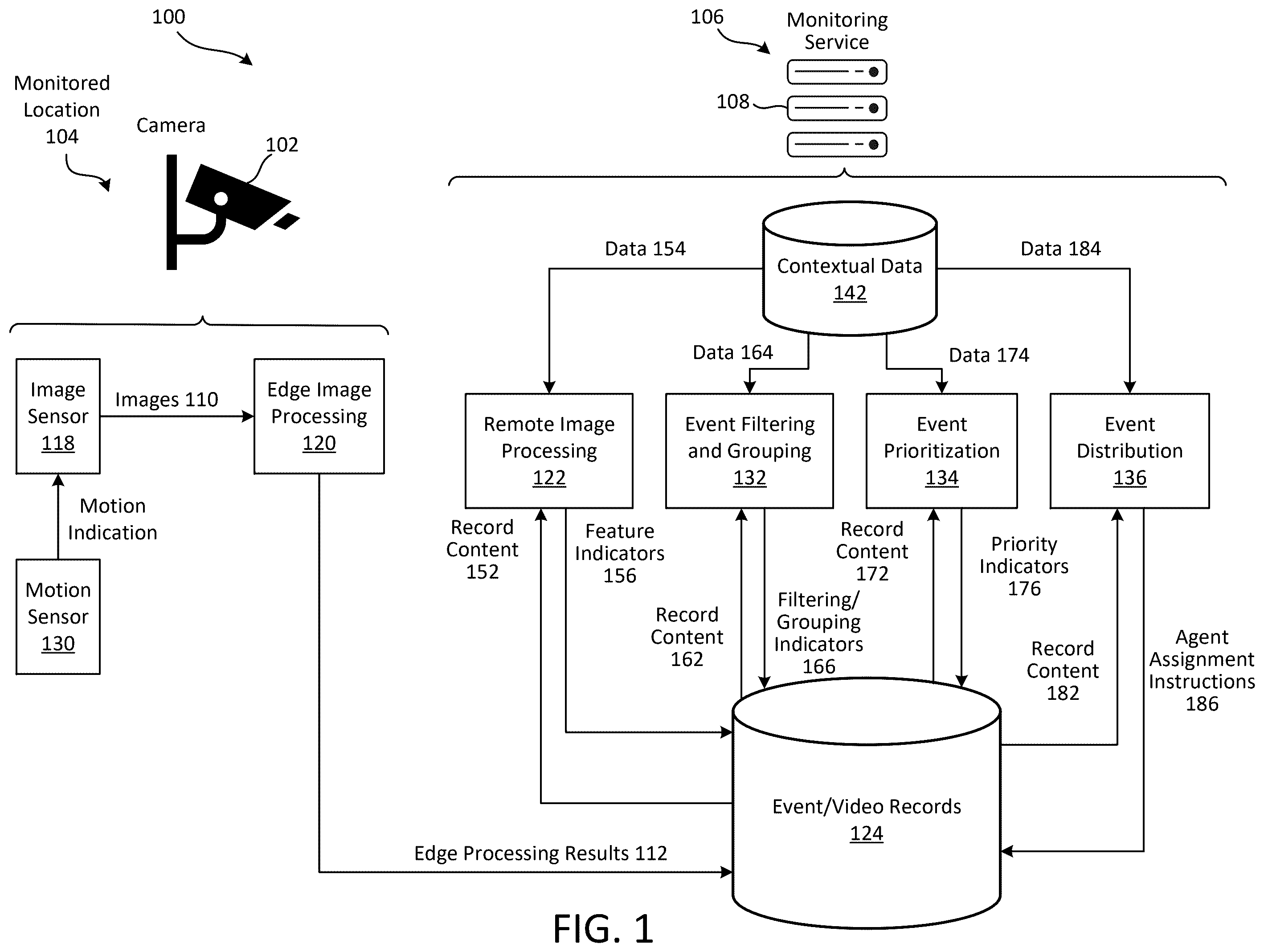 Patent US12445578 Figure 1 – Interactive display for security monitoring system