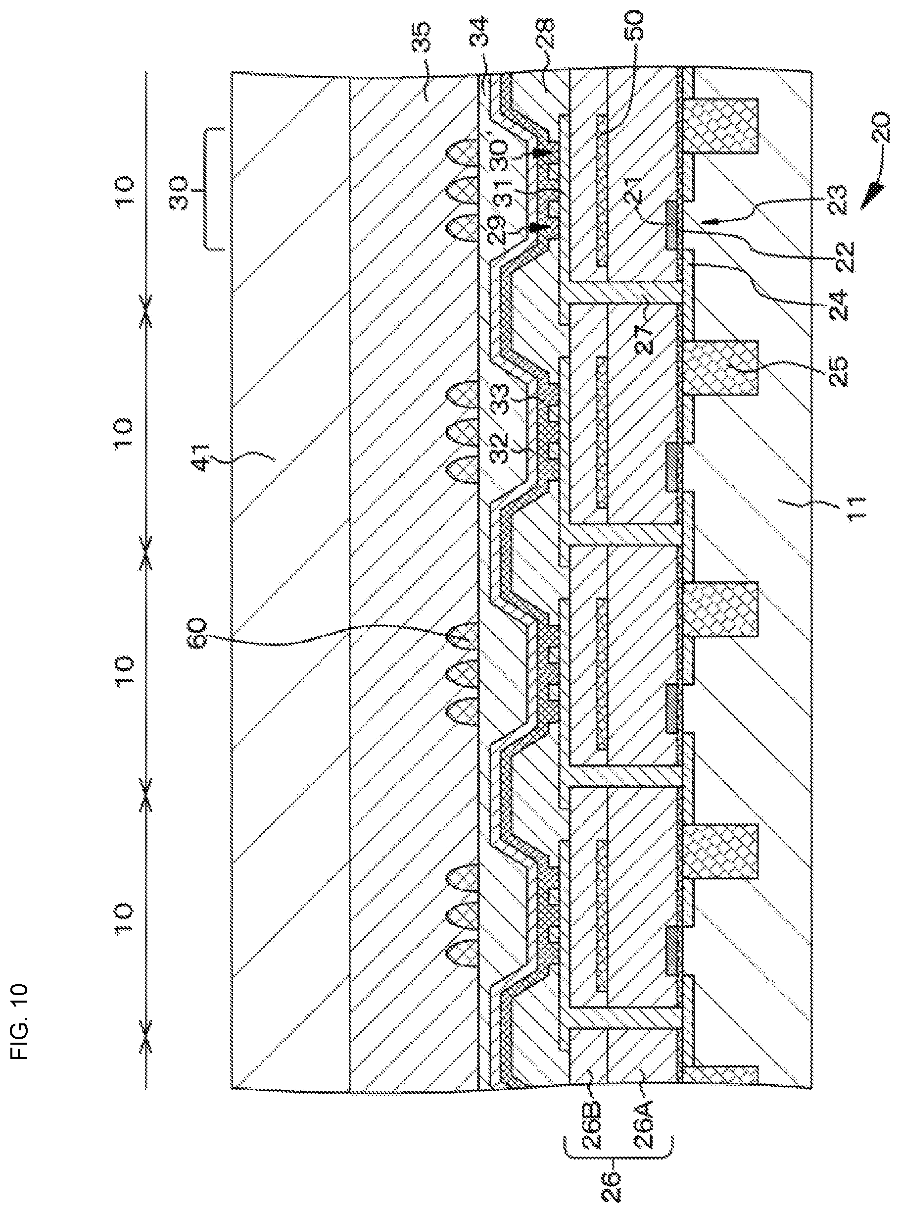 Patent US12445580 Figure 10 – Light-emitting element, display device and surface-emitting device