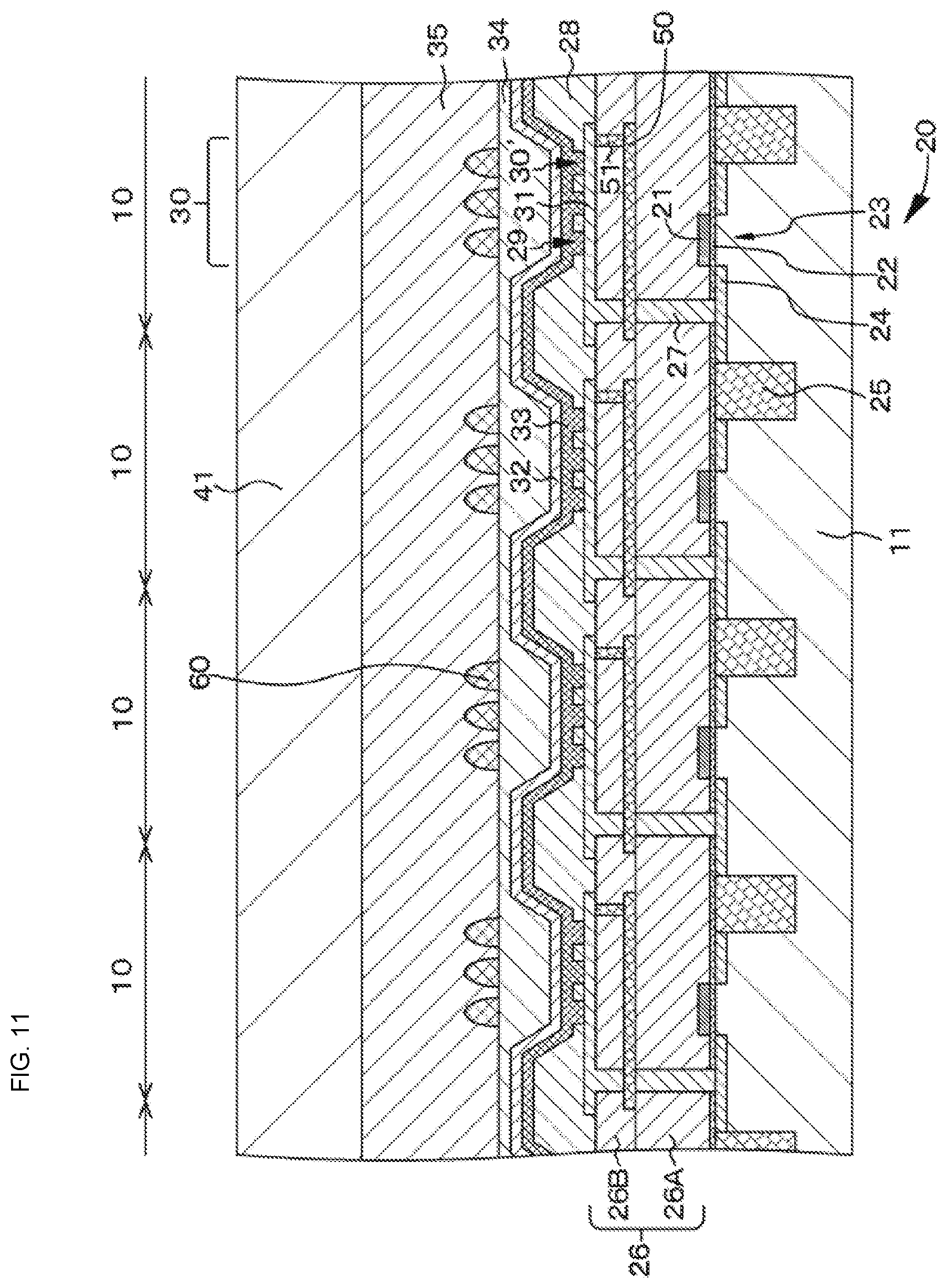 Patent US12445580 Figure 11 – Light-emitting element, display device and surface-emitting device
